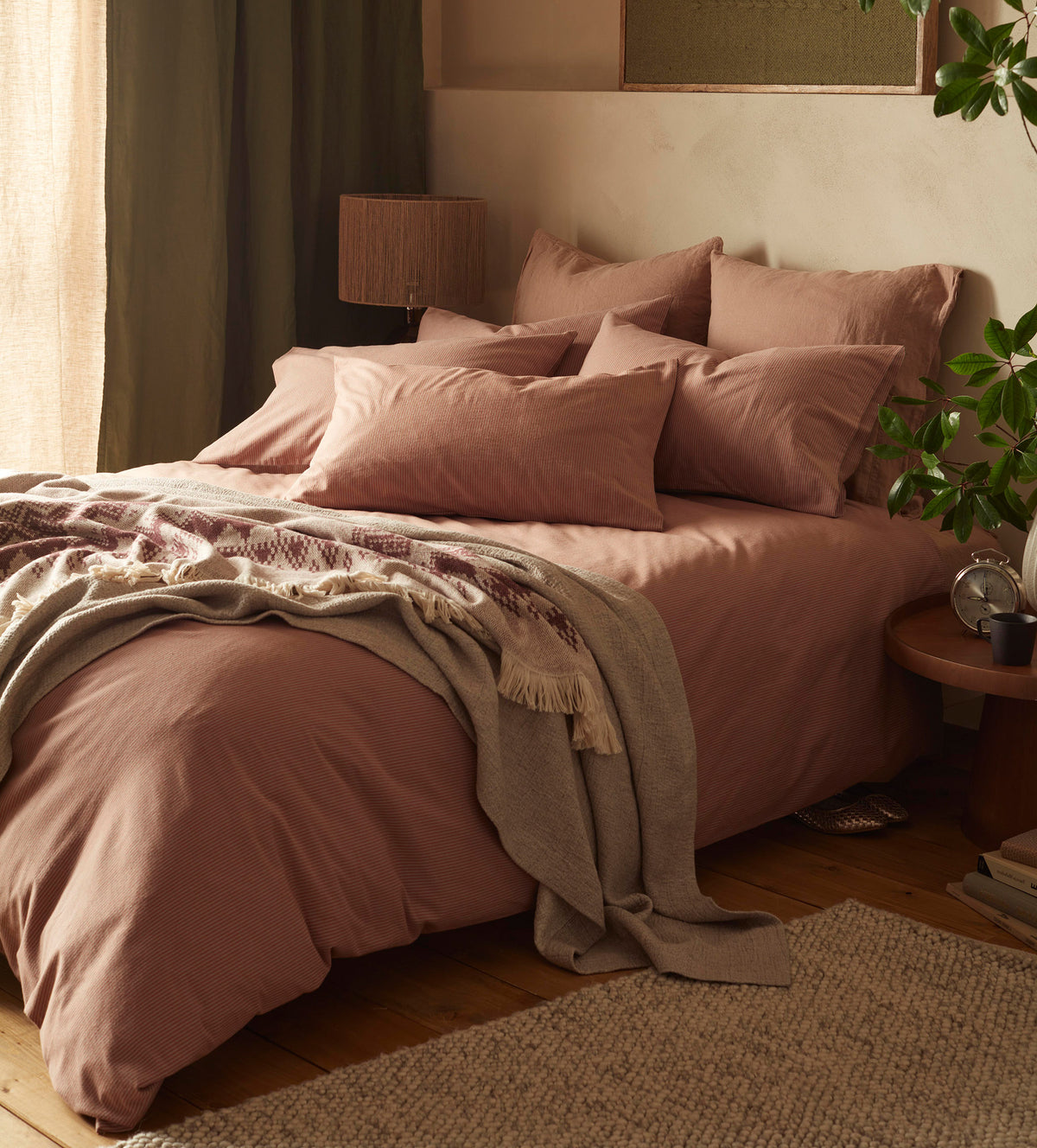 Albie Stripe Brushed 100% Organic Cotton Pillowcase