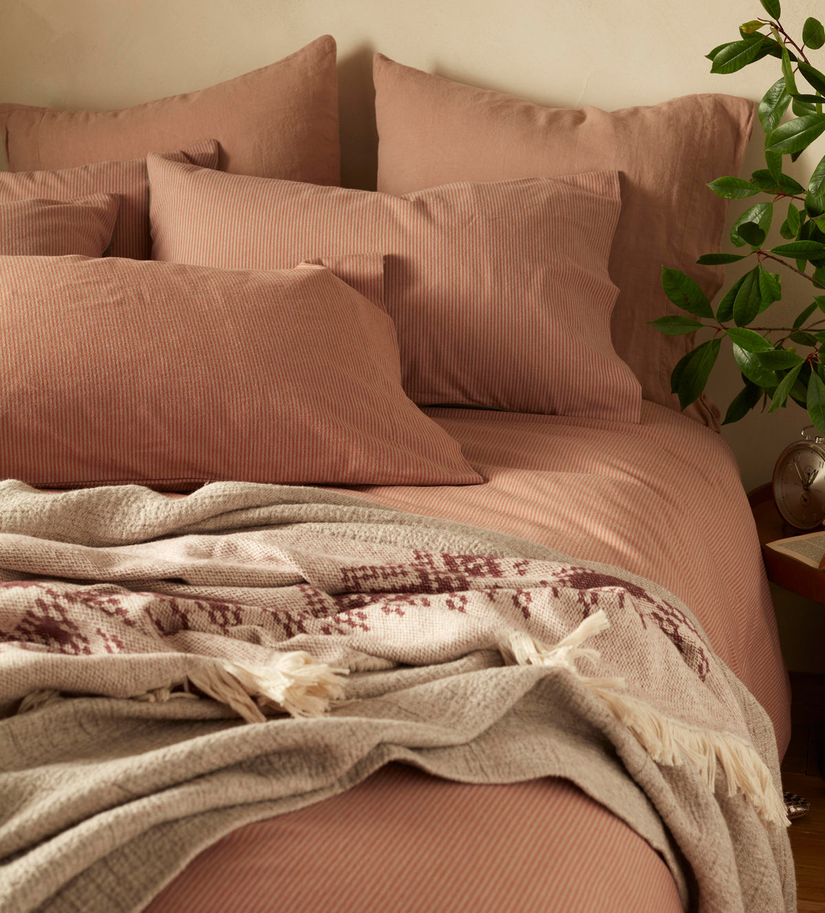 Albie Stripe Brushed 100% Organic Cotton Pillowcase