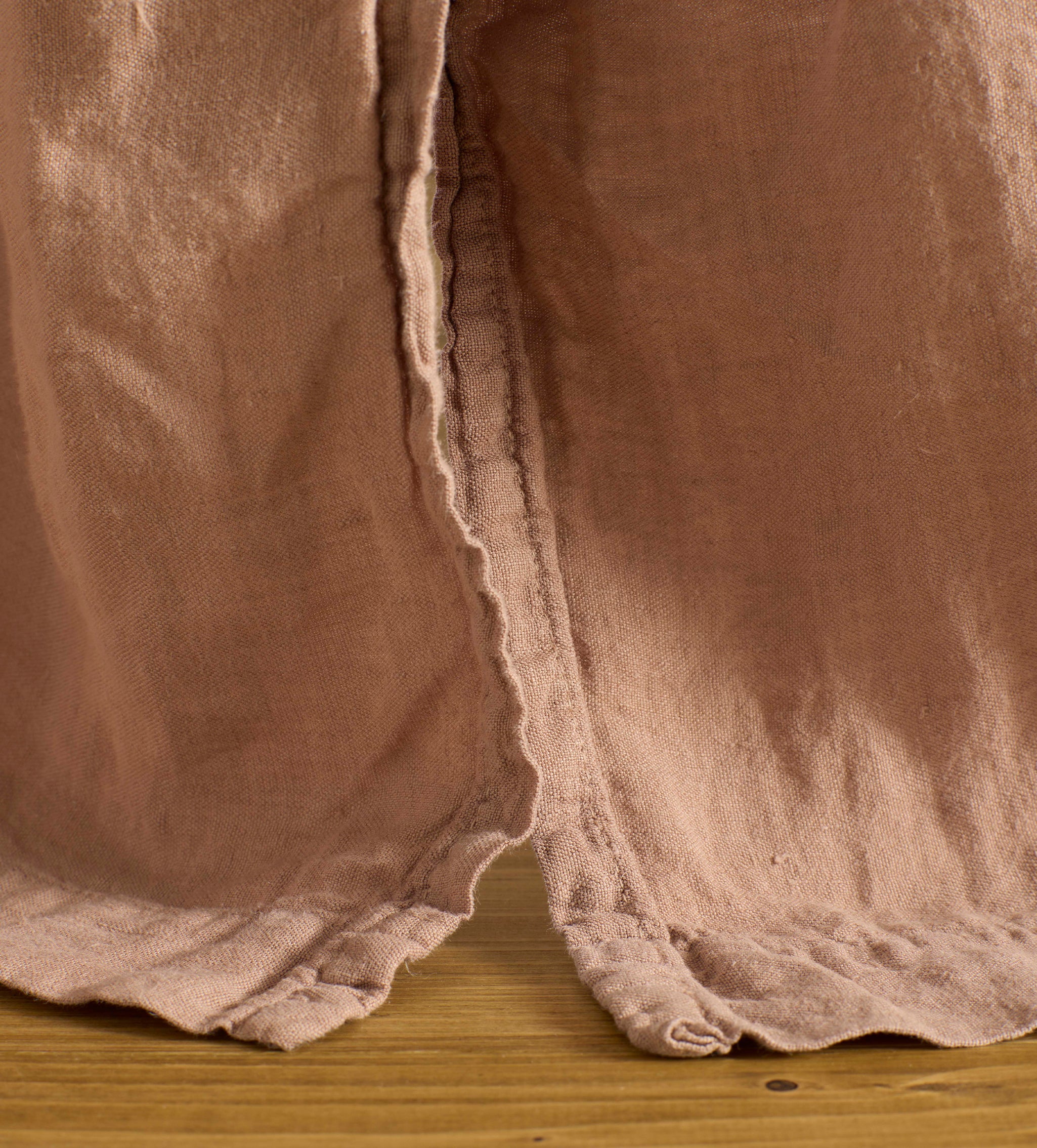 Almond 100% Linen Loop Top Curtain (Single)