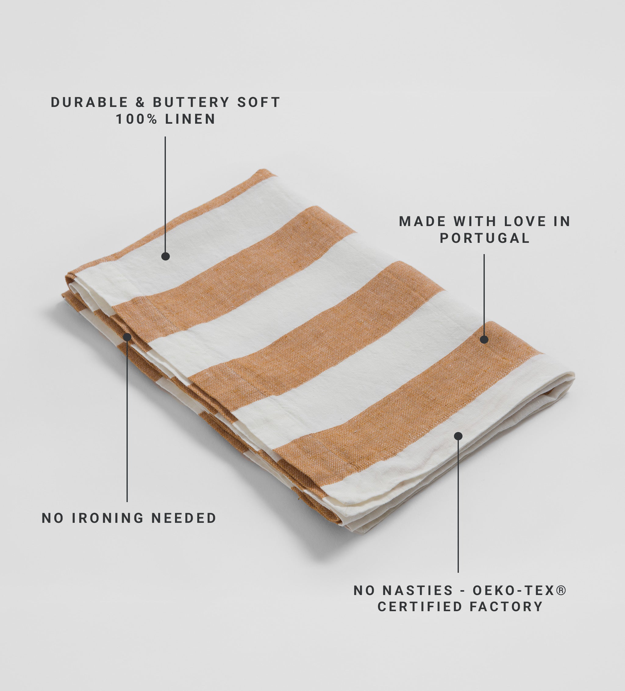 Amber Cora 100% Linen Table Runner