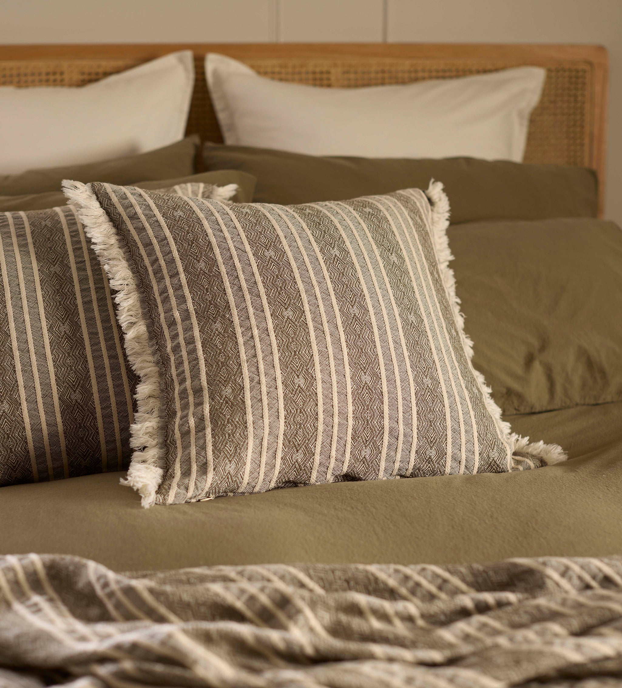 Arlo Stripe 100% Cotton Cushion Cover