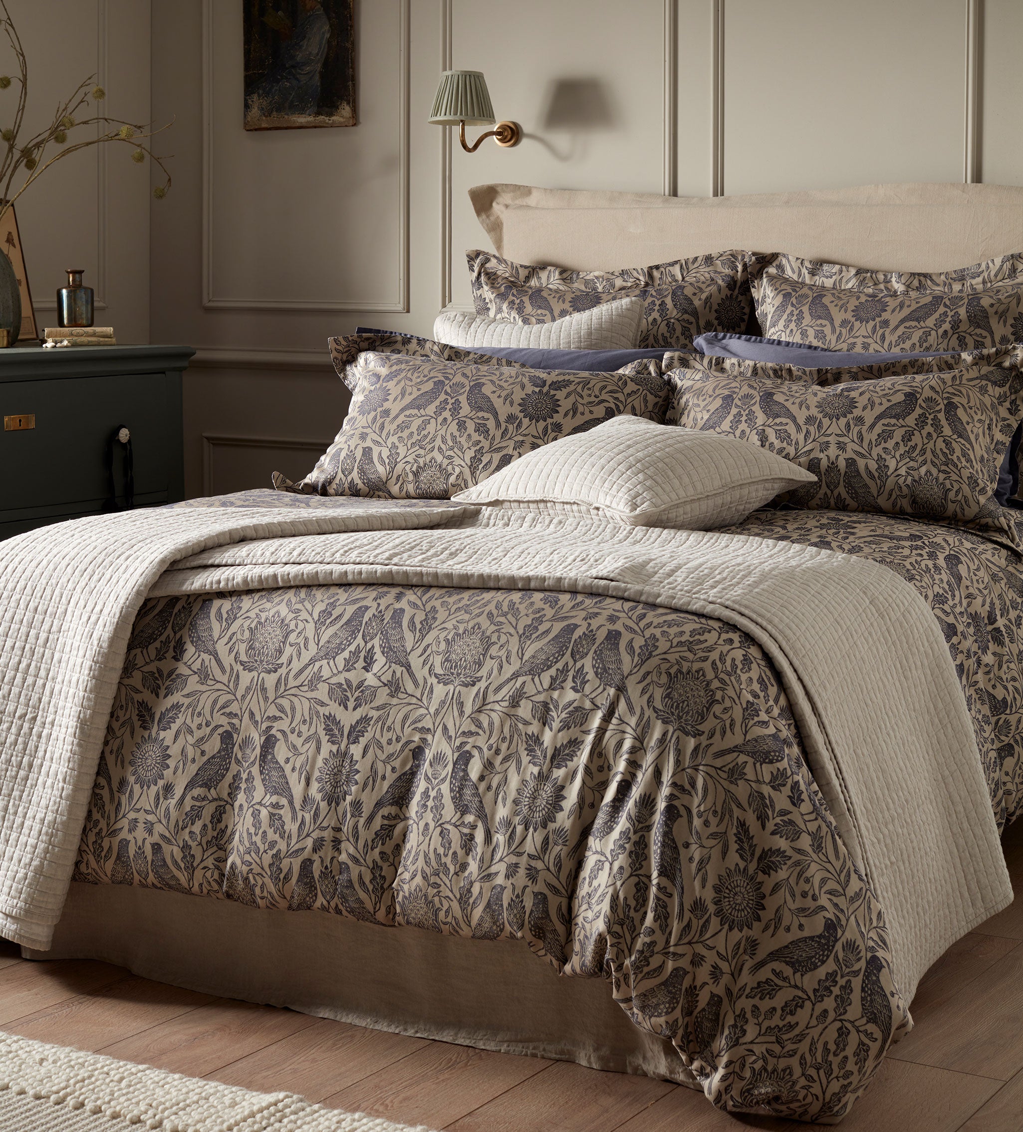 Birdie Jacquard 100 Cotton Bed Linen Set Secret Linen Store