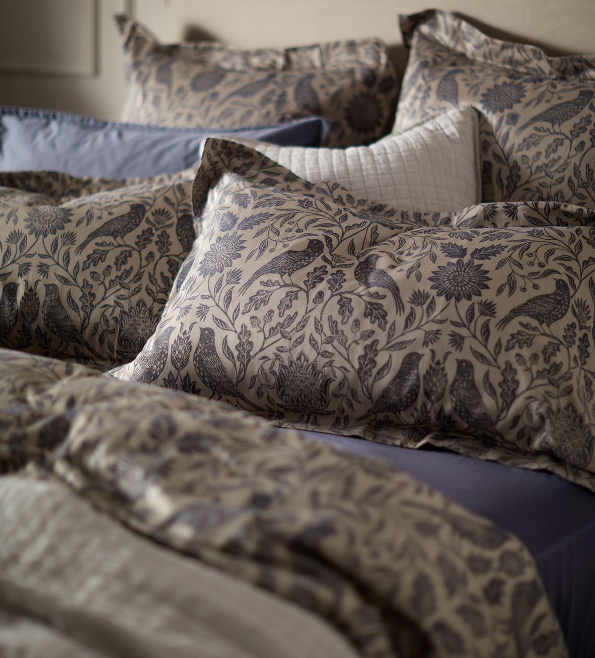 Birdie Jacquard 100% Cotton Pillowcase