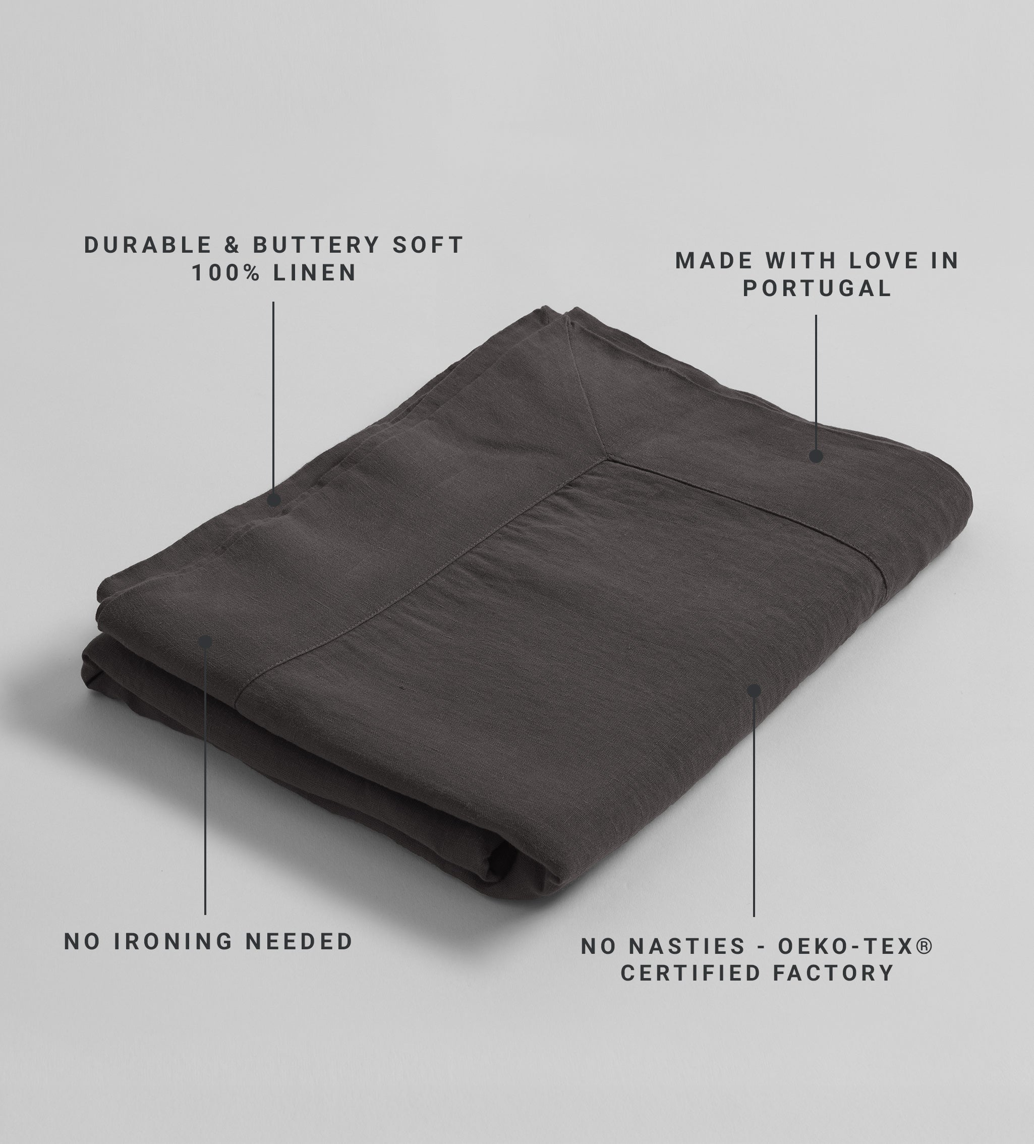 Soot 100% Linen Tablecloth