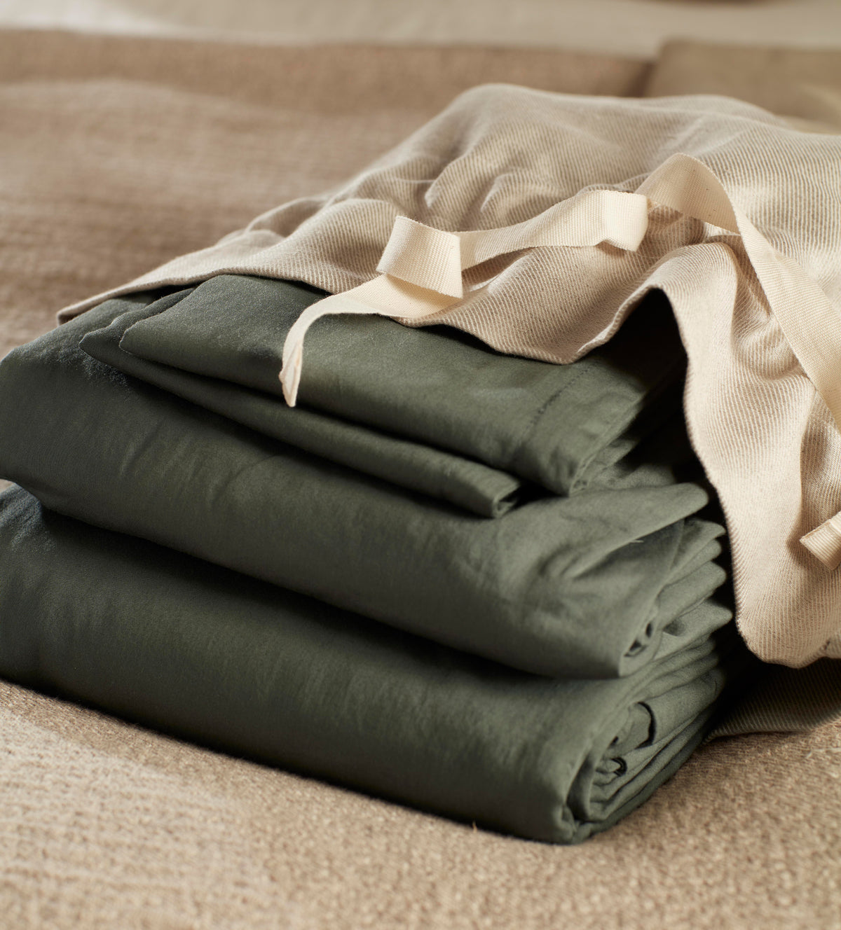 Natural Bobby Cotton Linen Storage Bag