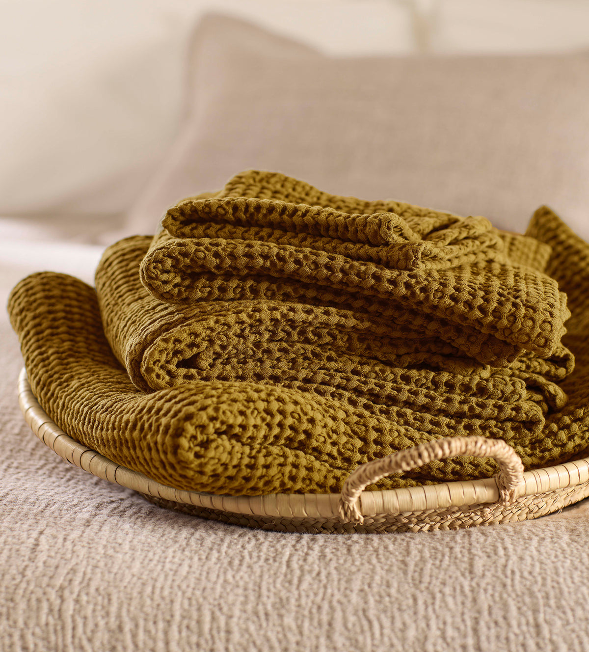 Bronze 100% Cotton Waffle Towel
