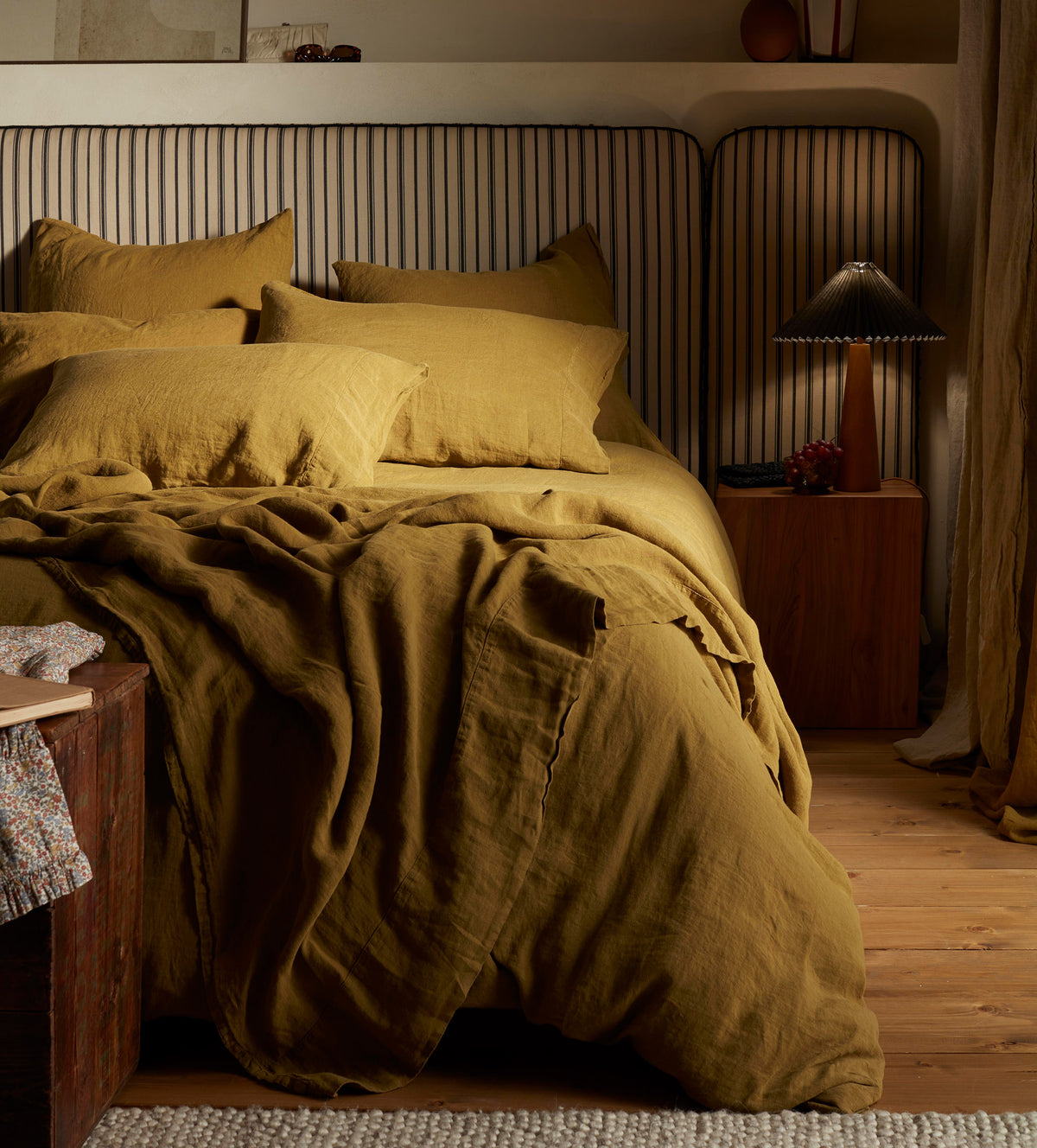 Bronze 100% Linen Bed Linen