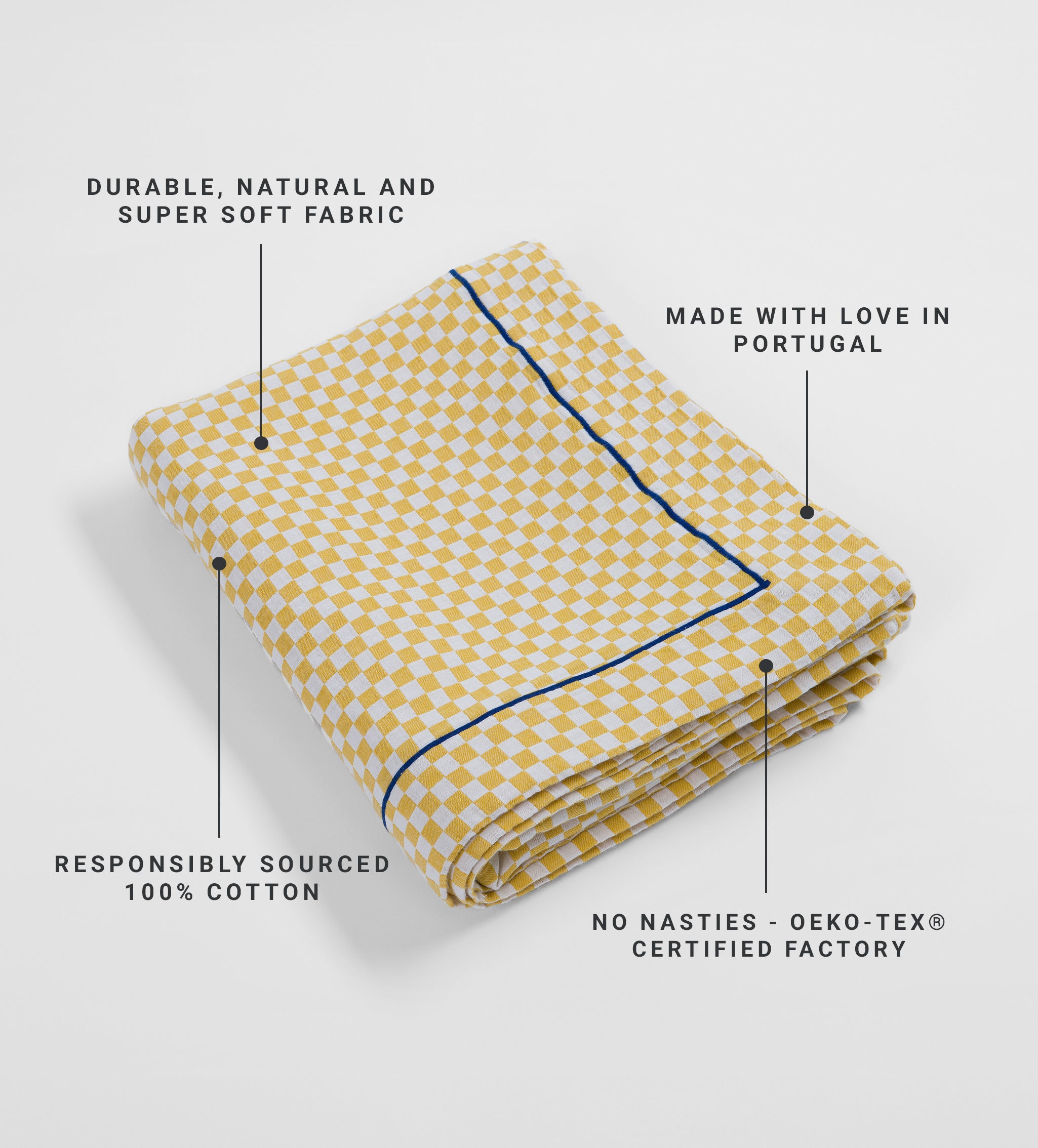 Glassette Cecilia 100% Cotton Rectangle Tablecloth