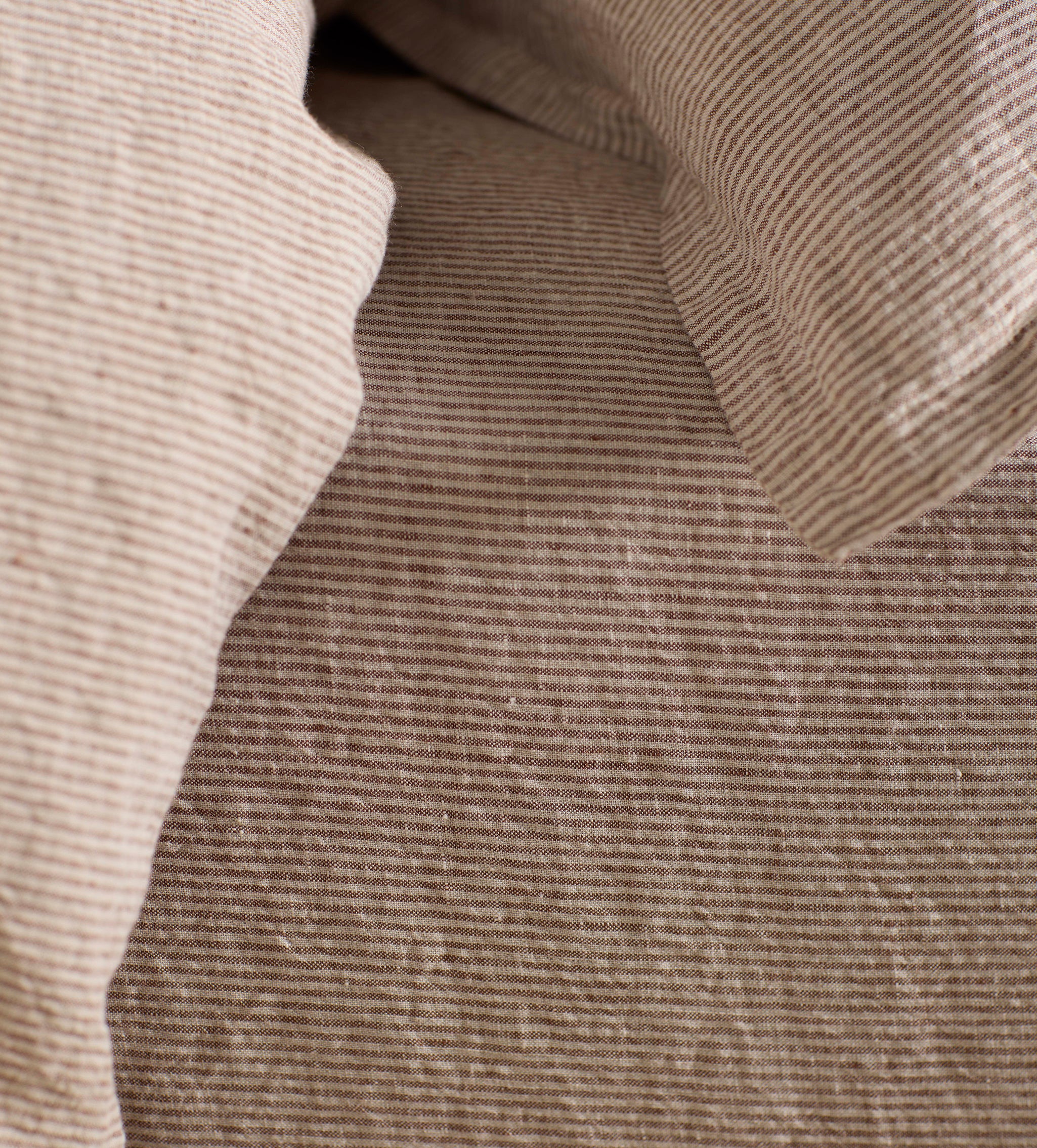 Conker Sid Stripe 100% Linen Bed Linen