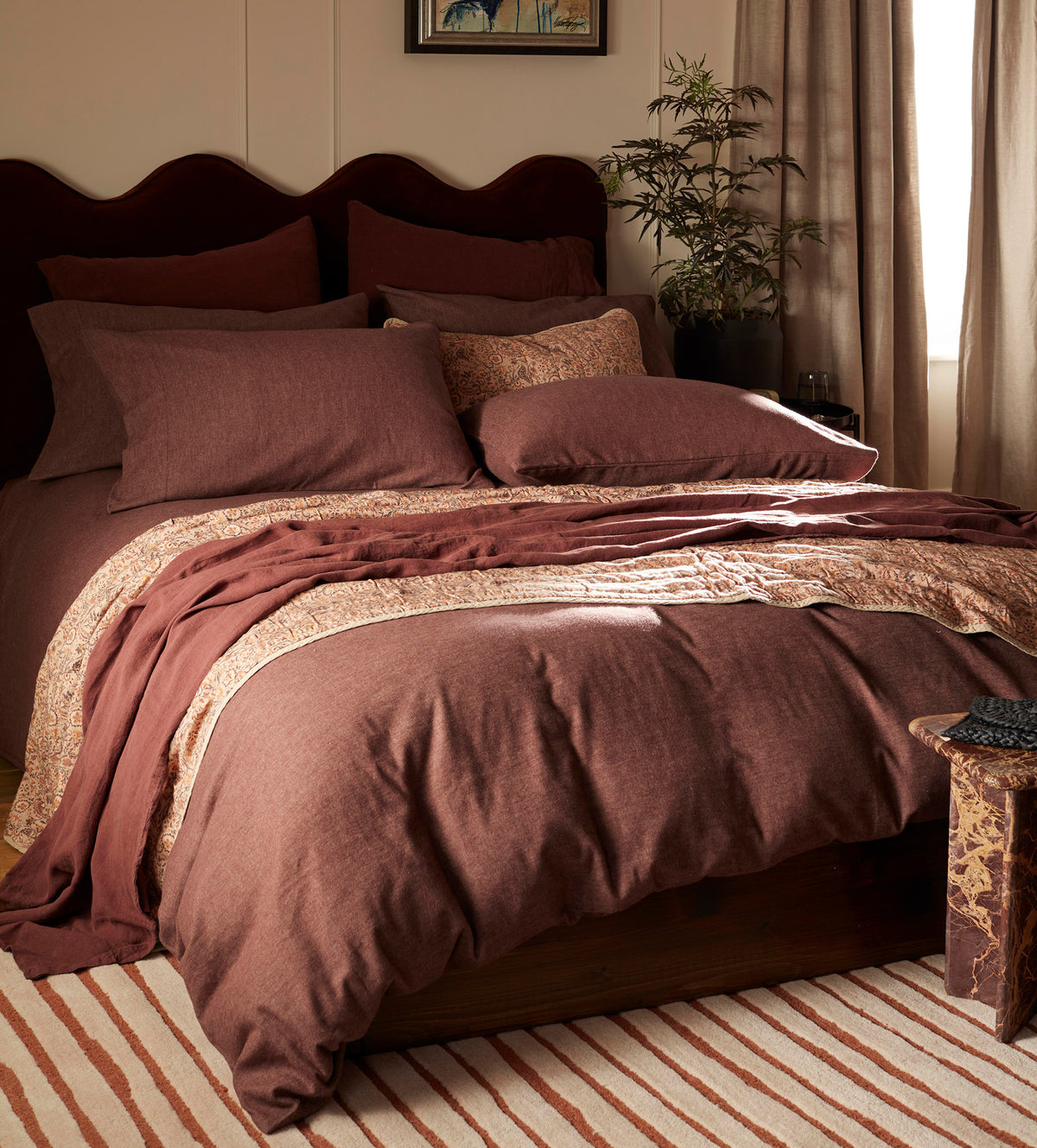 Conker Henry Brushed 100% Organic Cotton Pillowcase