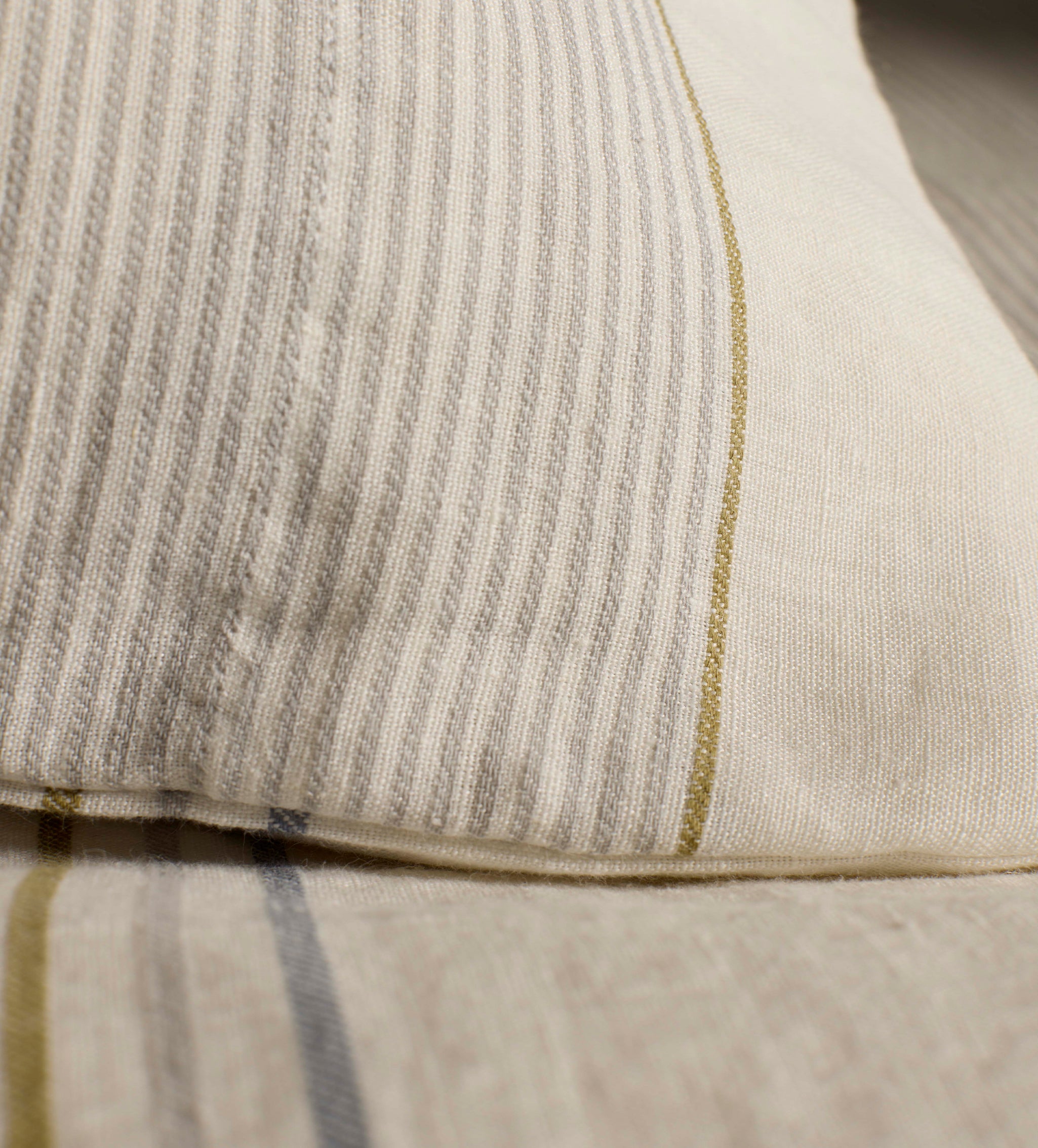 Cream Sophie Stripe 100% Linen Bed Linen