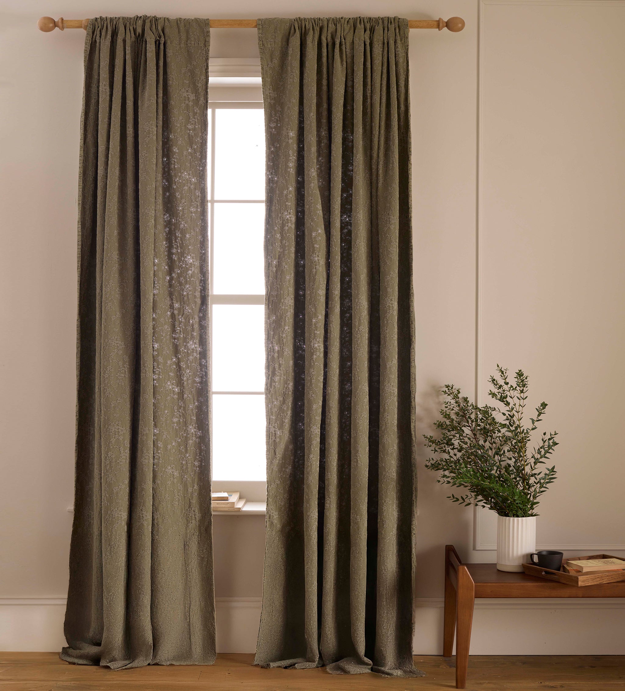 Dark Olive Claudia Cotton Linen Bed Linen