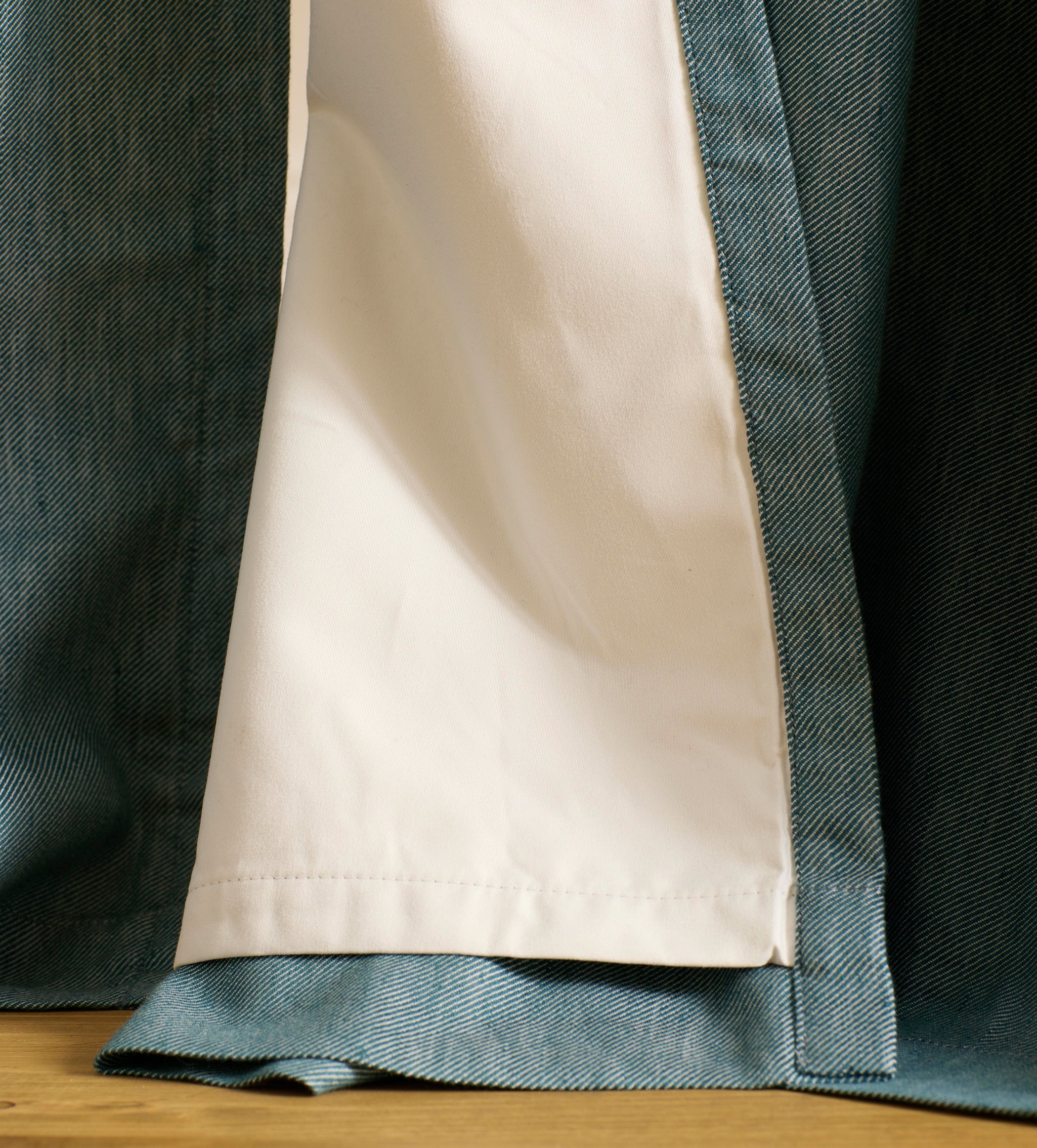 Darkest Spruce Twill Cotton Linen Blackout Pencil Pleat Curtains (Pair)