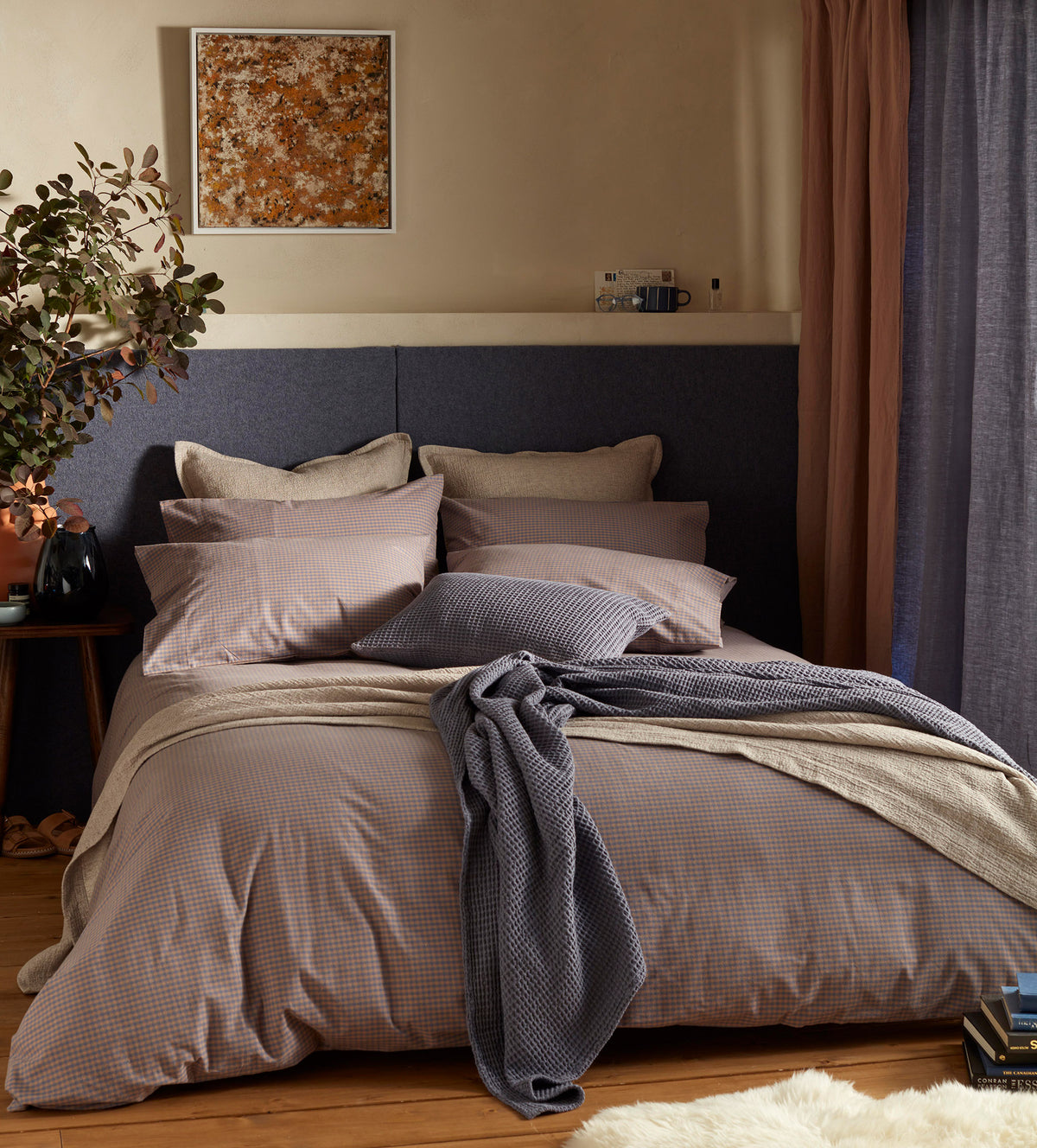 Georgie Gingham Brushed 100% Organic Cotton Pillowcase
