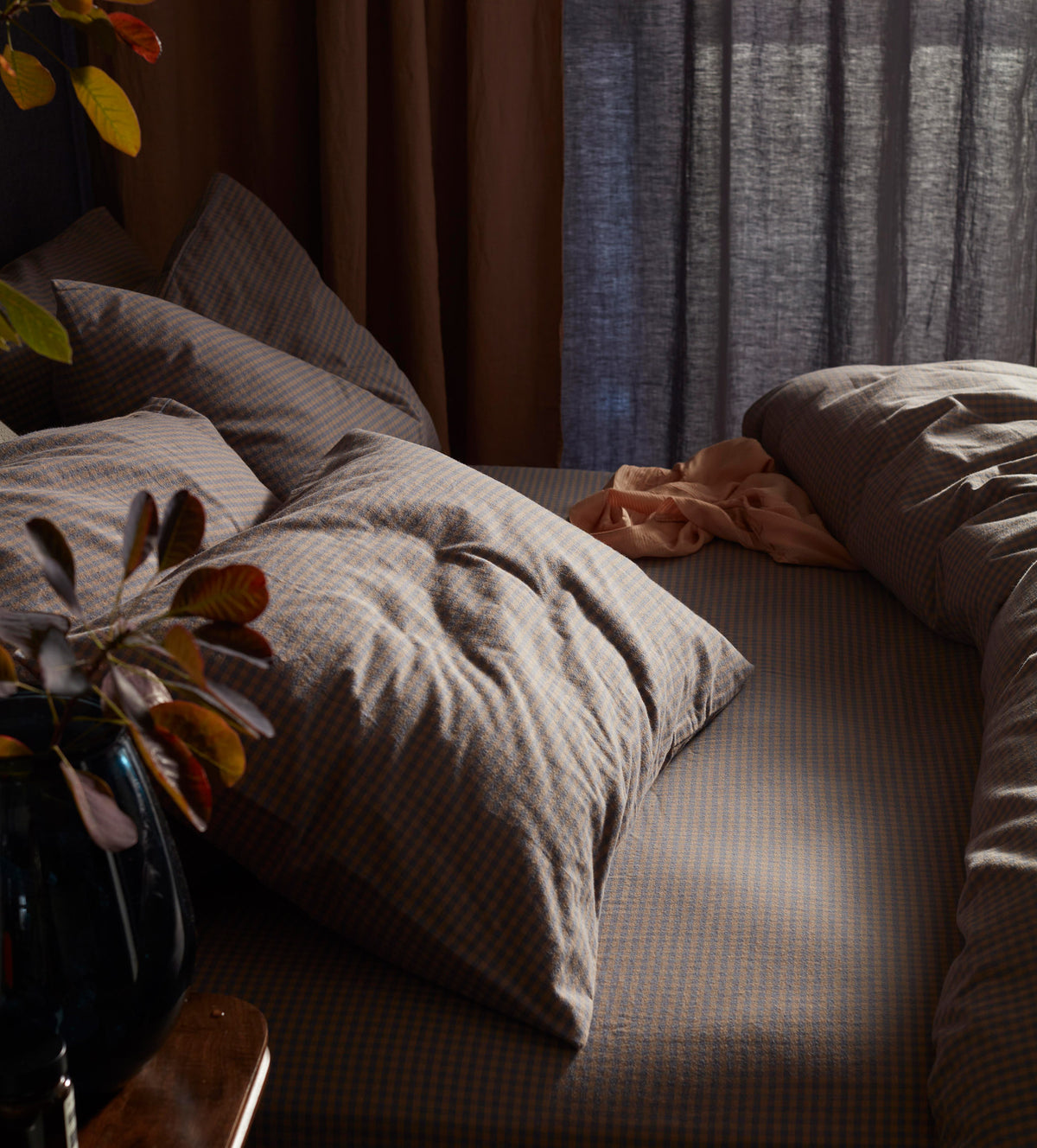 Georgie Gingham Brushed 100% Organic Cotton Pillowcase