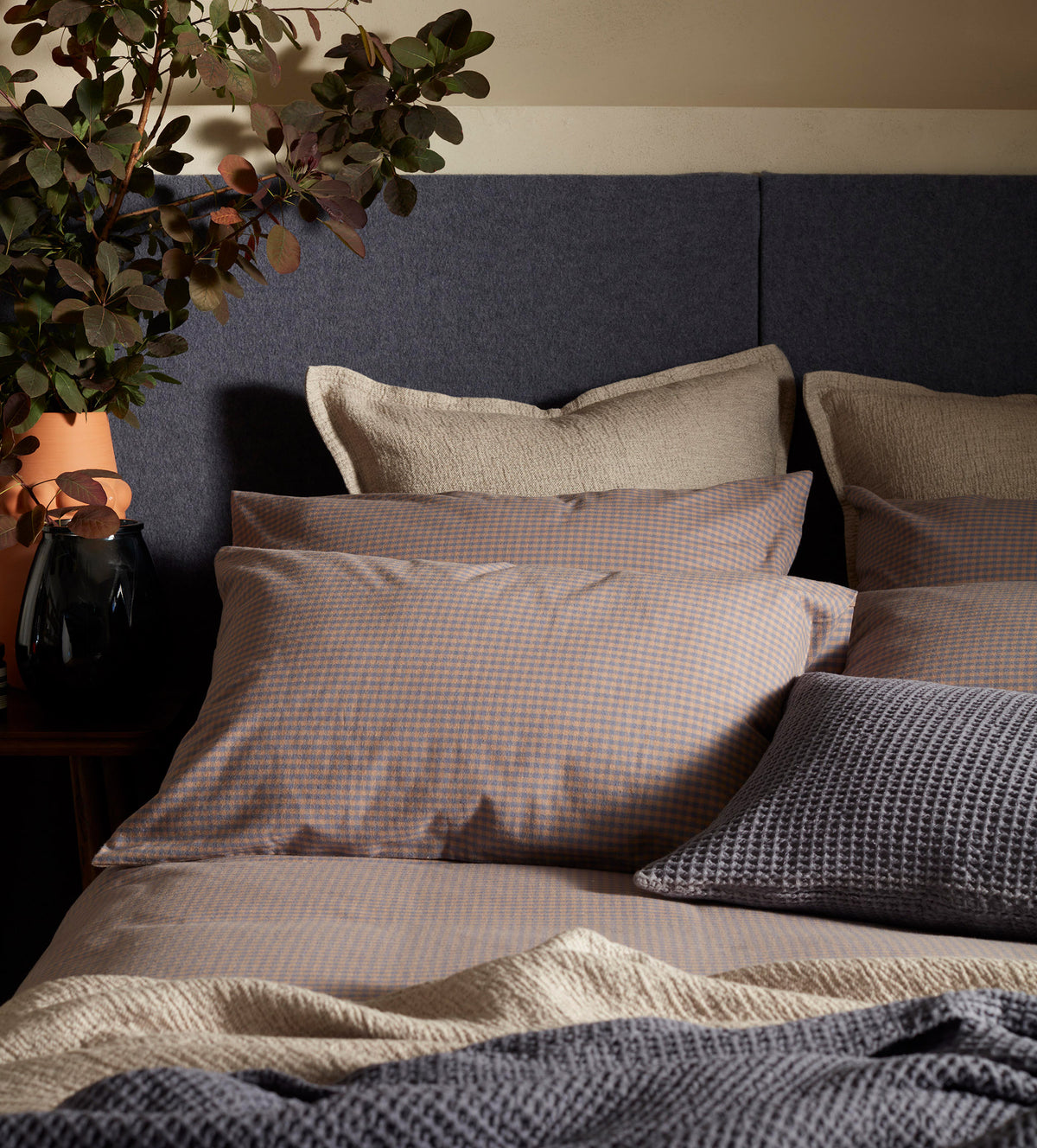 Georgie Gingham Brushed 100% Organic Cotton Pillowcase