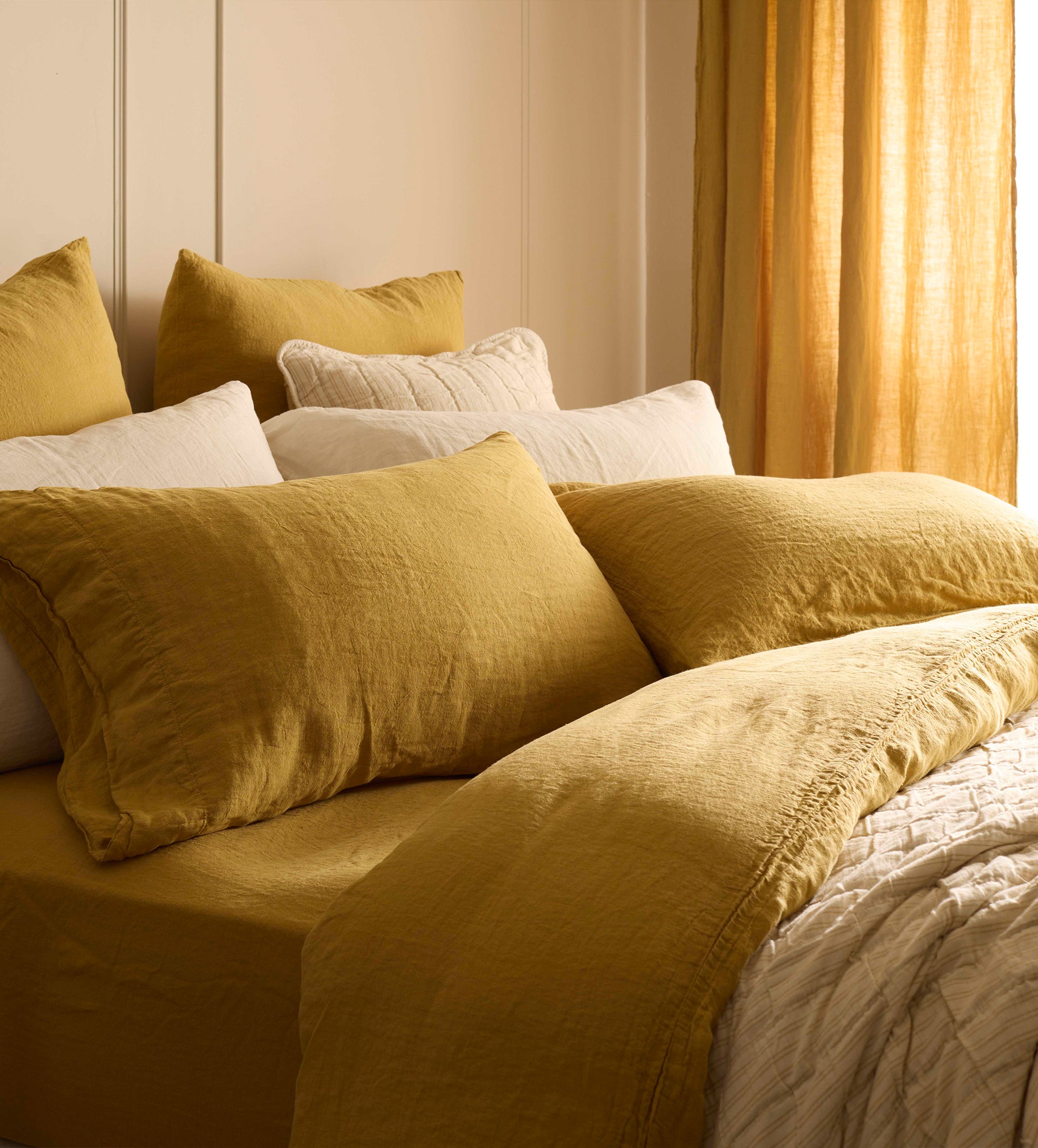 Honey 100% Linen Bed Linen