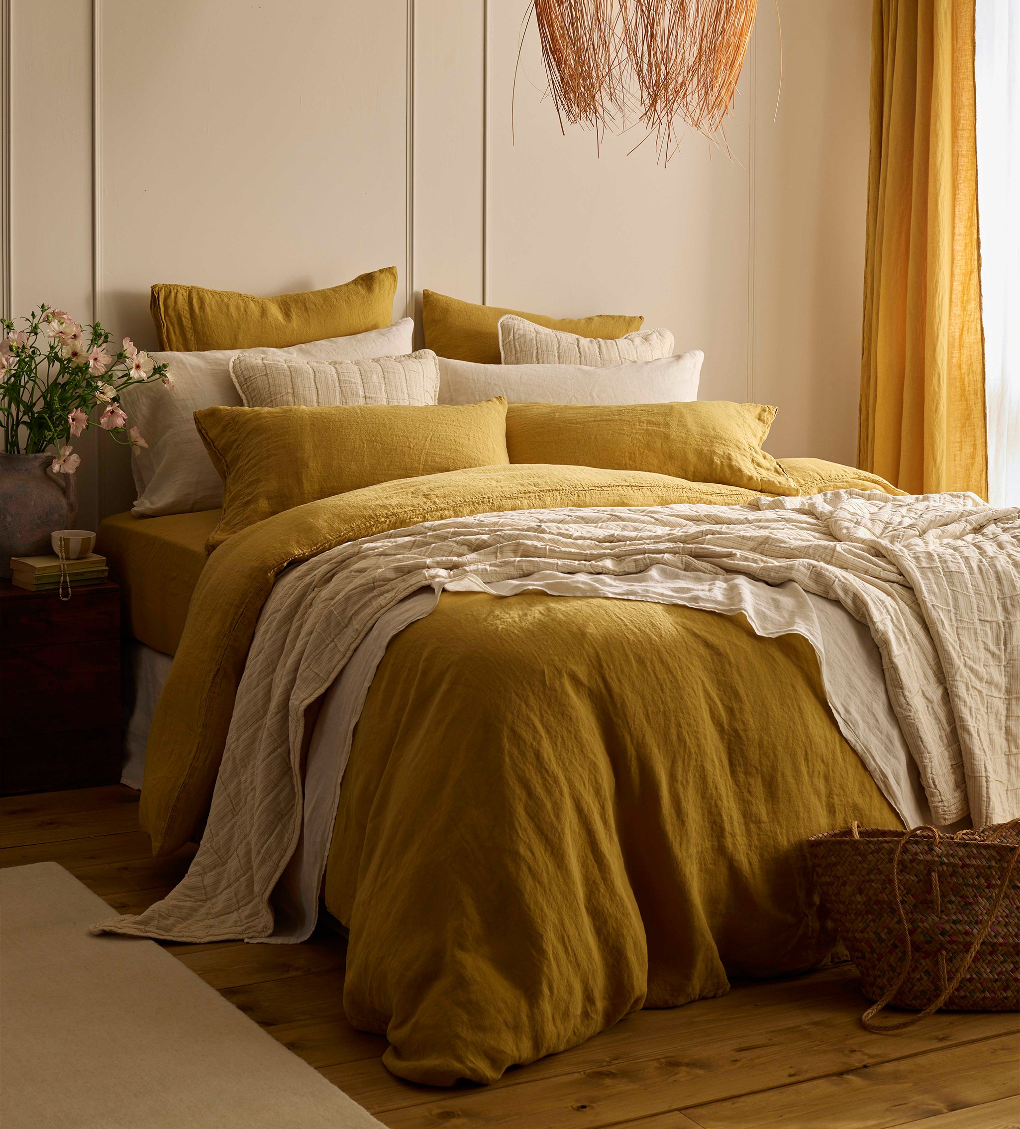 Honey 100% Linen Bed Linen