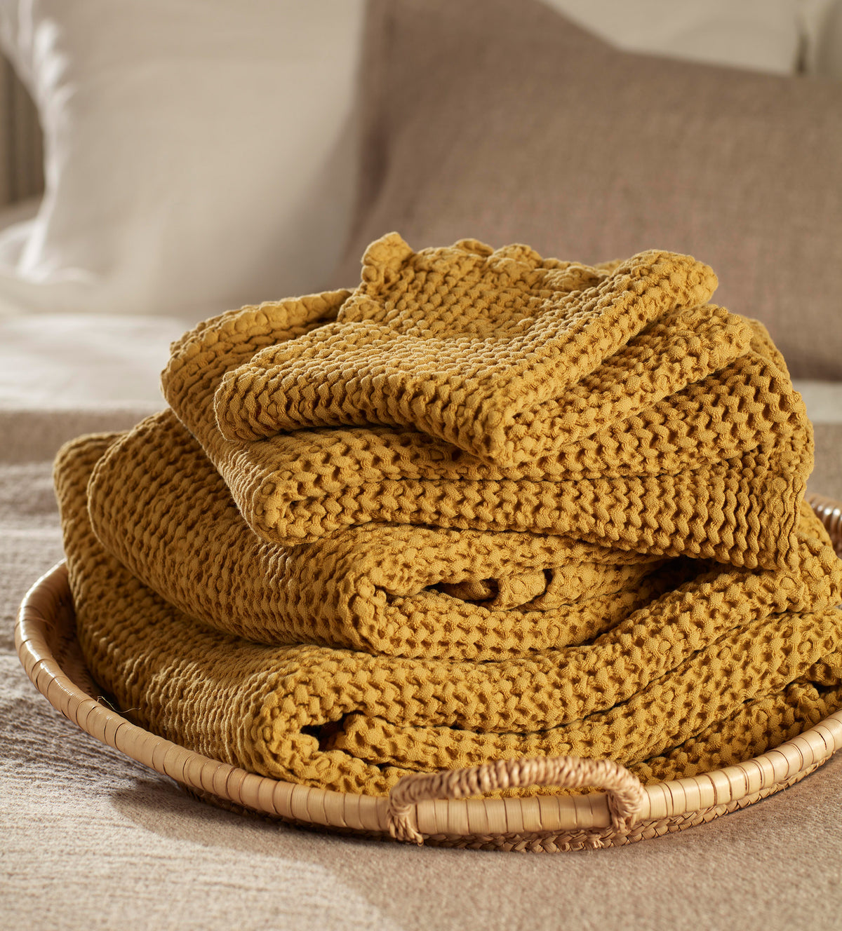 Honey 100% Organic Cotton Waffle Towel