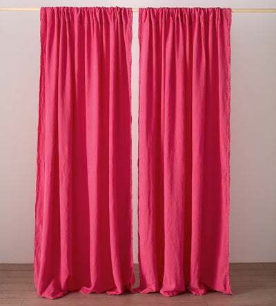 Hot Pink 100% Linen Bed Linen