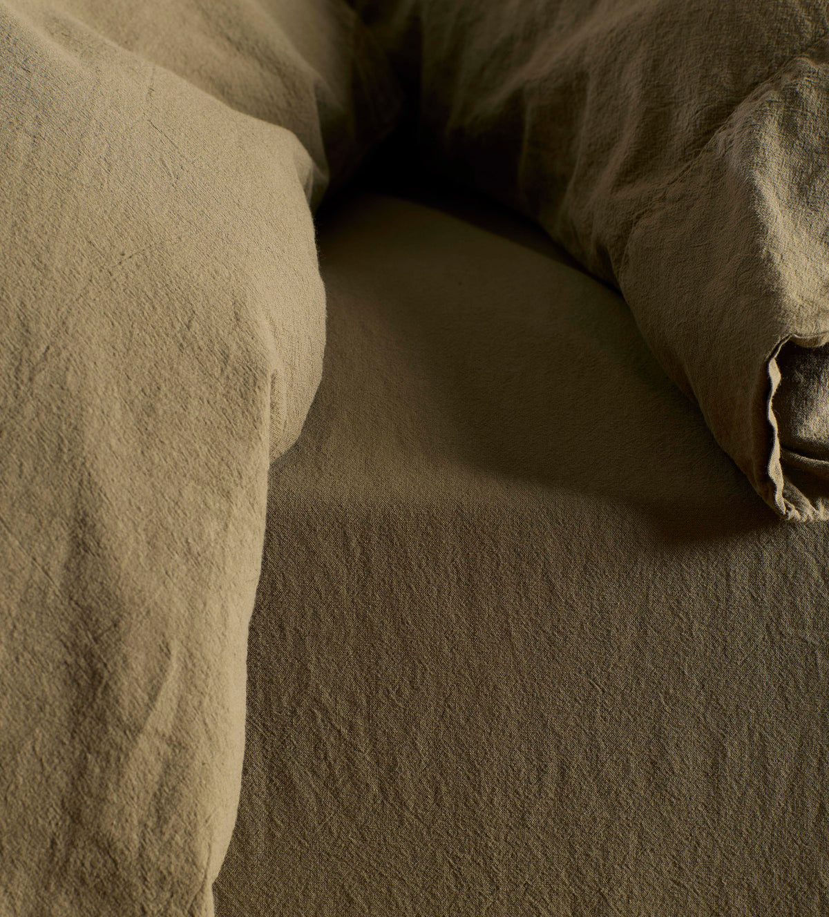 Khaki Green Simply Organic Cotton Fitted Sheet