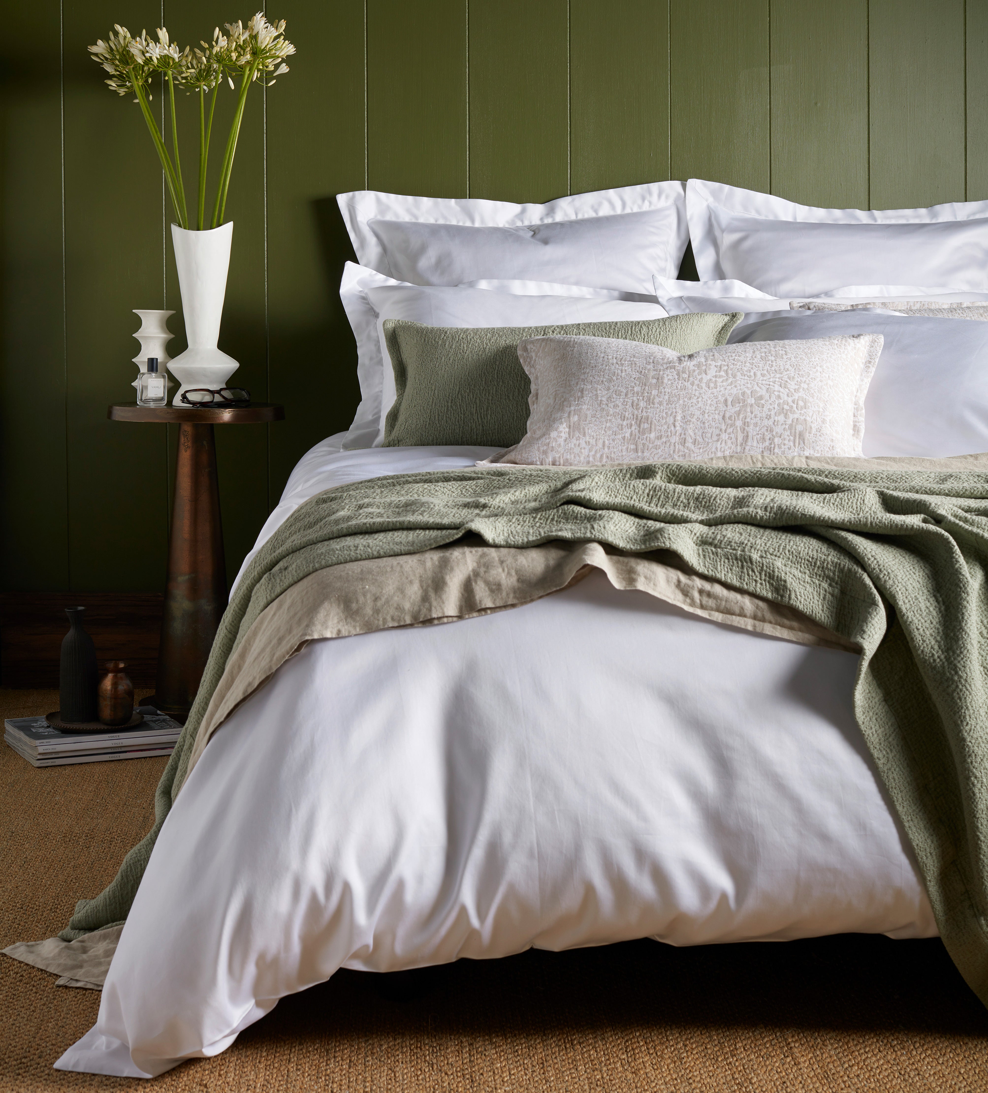 White Luxury 600 Thread Count 100% Cotton Duvet Cover