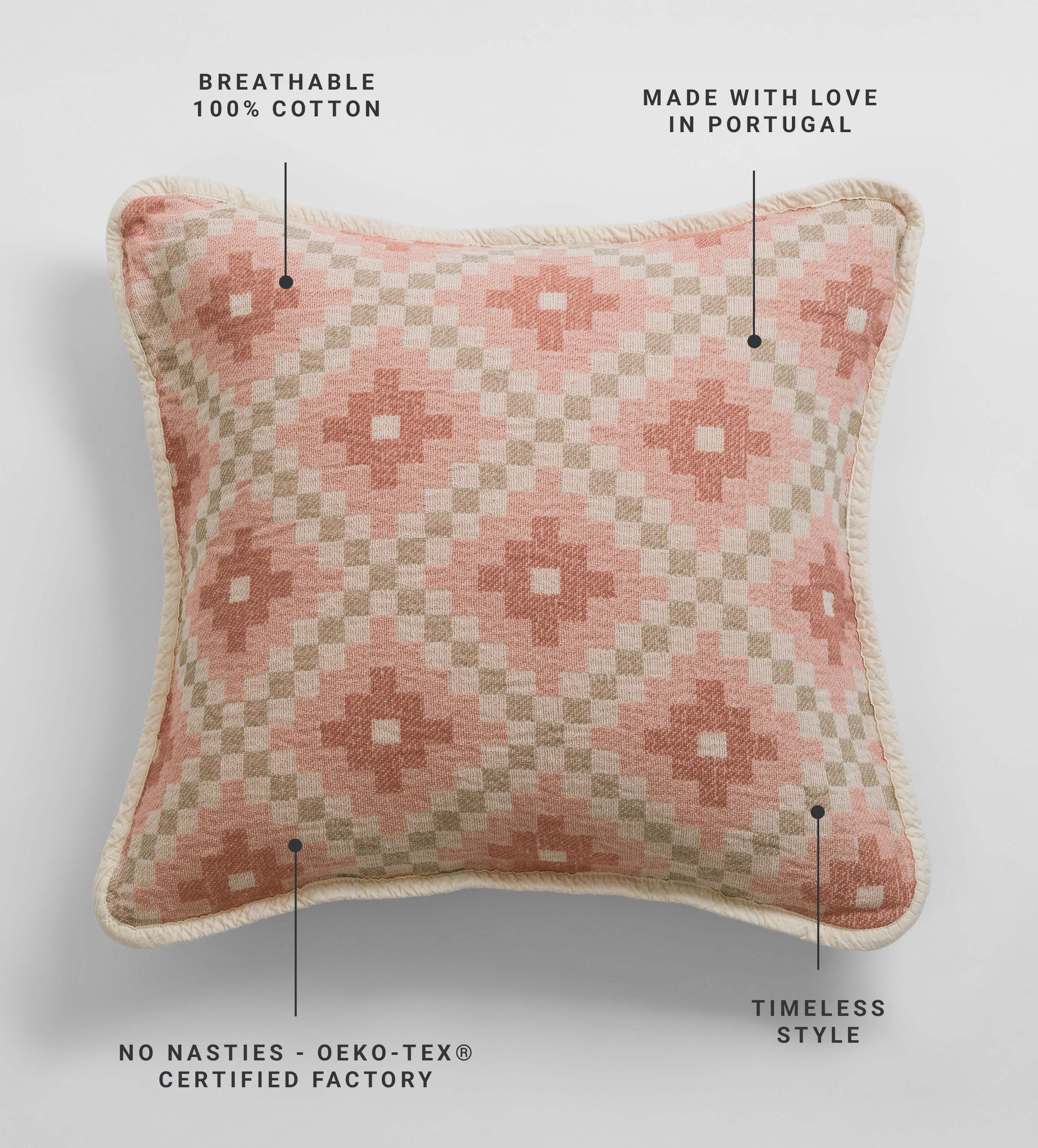 Lally 100% Cotton Cushion Cover