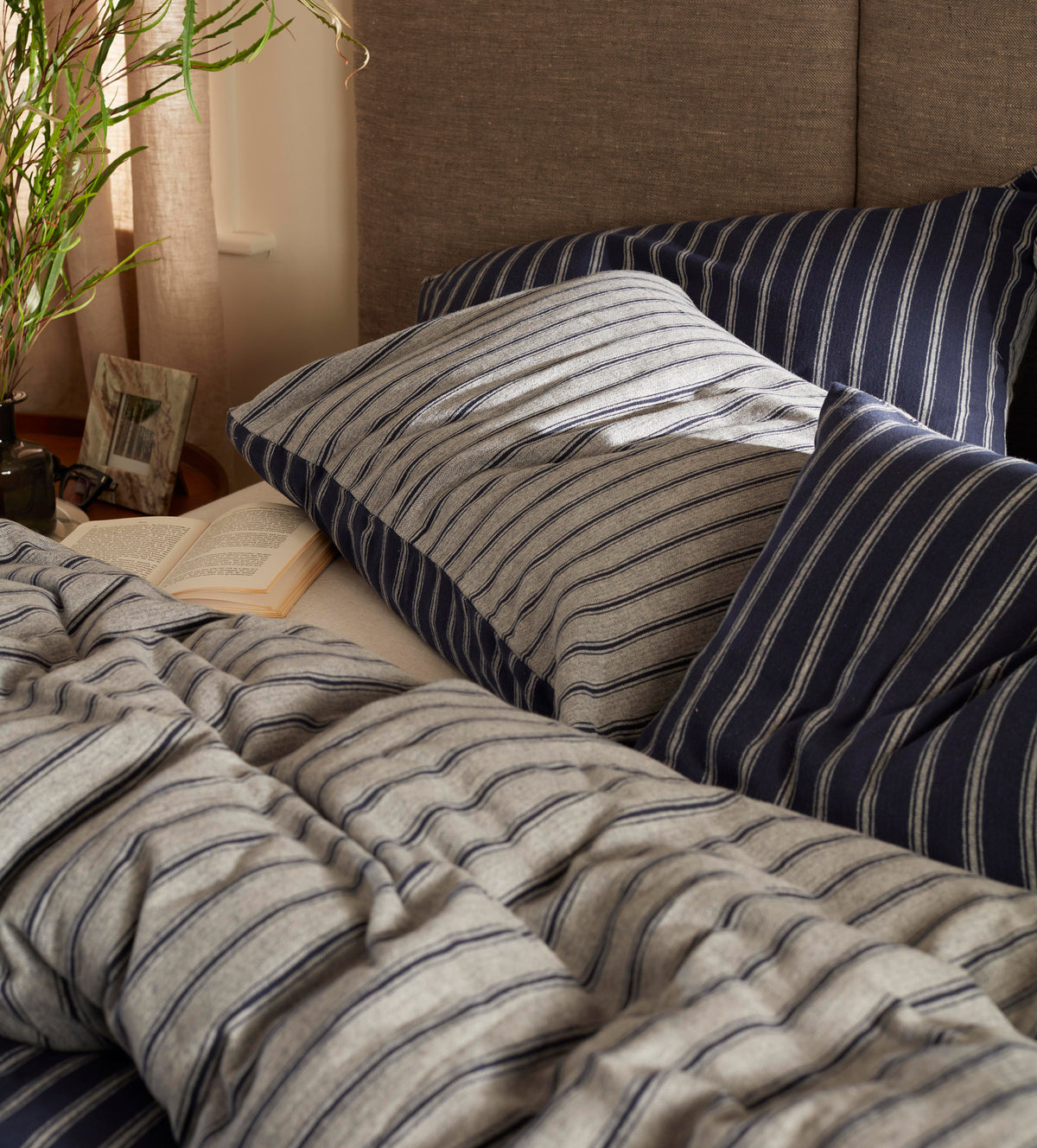 Louie Stripe Brushed 100% Organic Cotton Pillowcase
