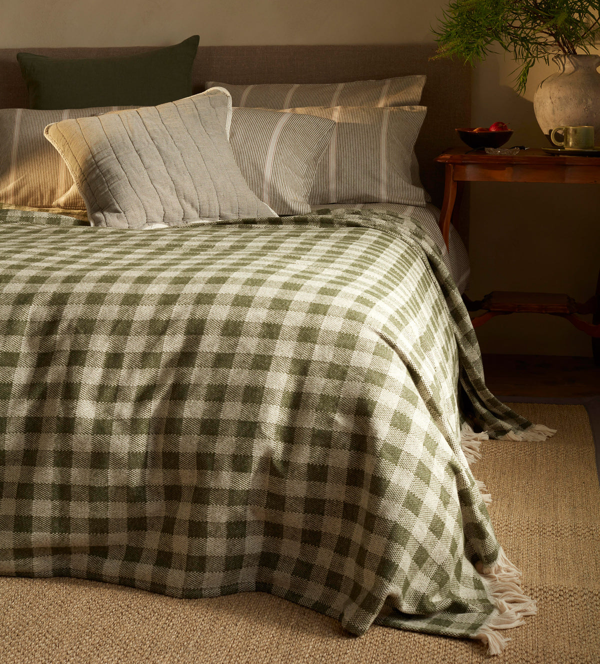 Margot Gingham 100% Cotton Throw