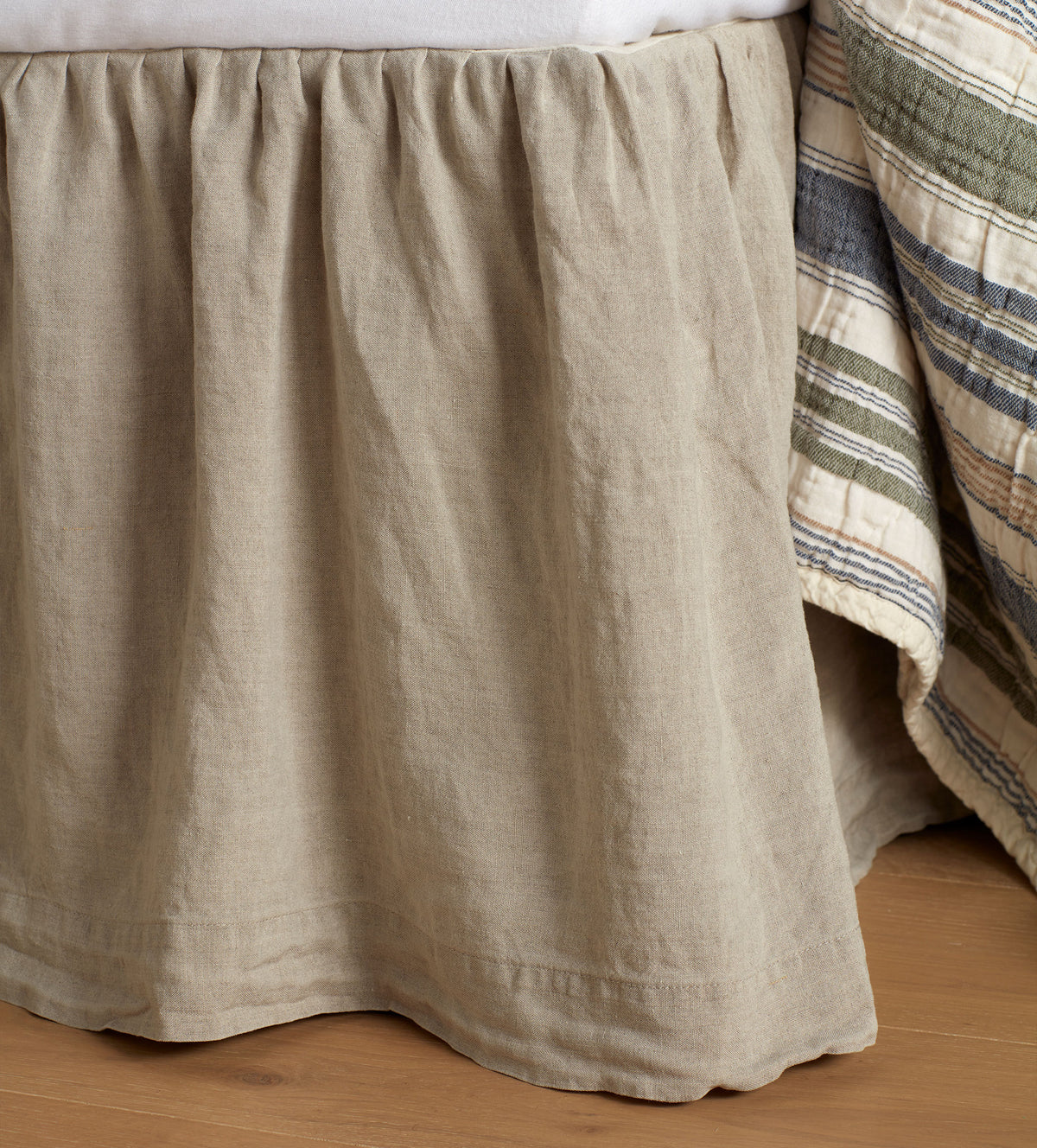Natural 100% Linen Frill Valance