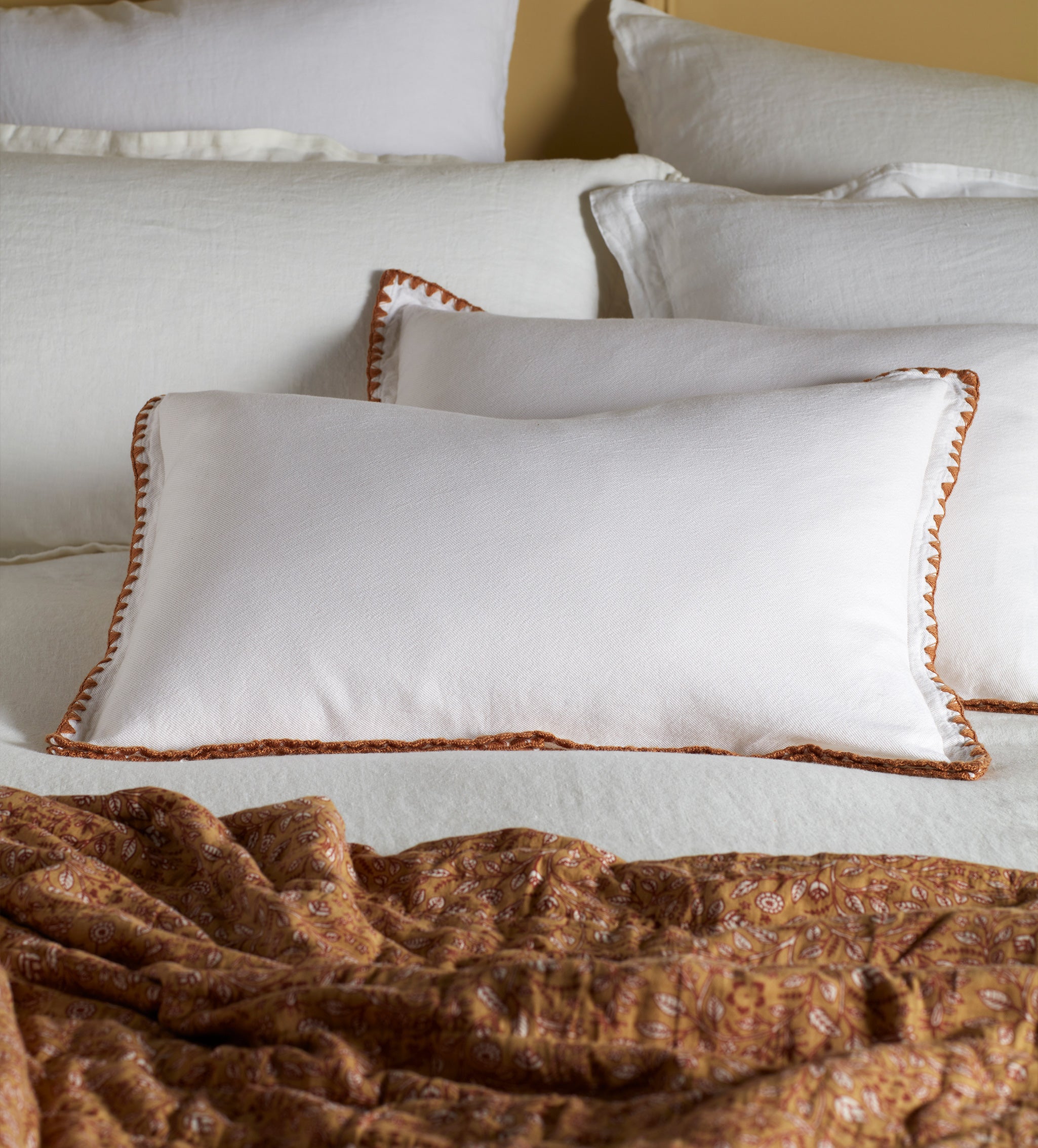 Off White Nova 100% Cotton Cushion Cover