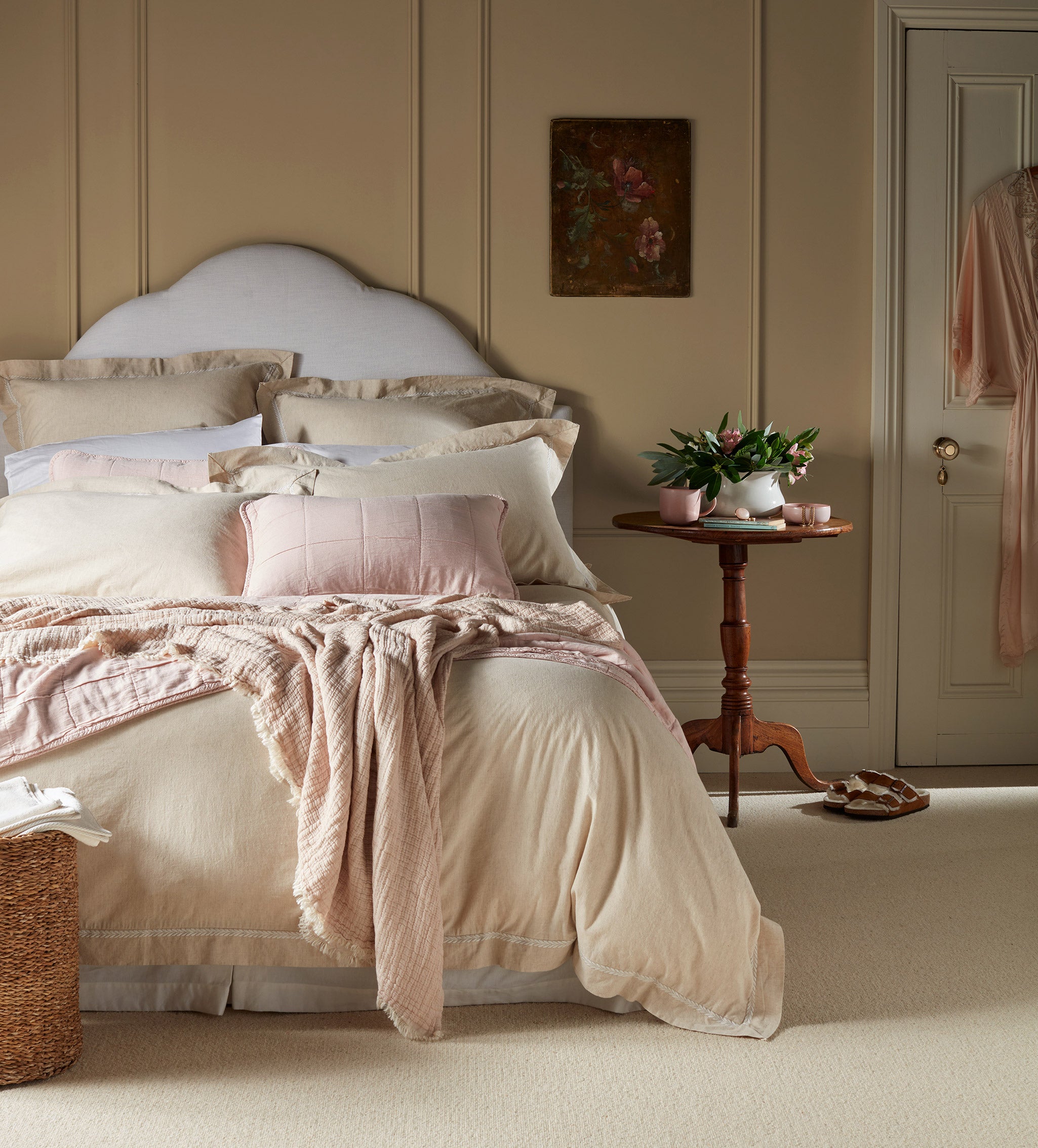 Natural Charlotte Cotton Linen Bed Linen