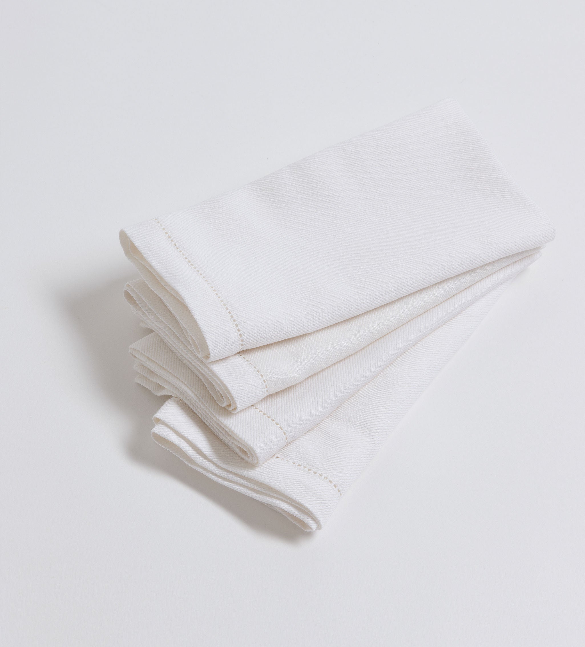 Off White Cotton Linen Napkins - Set of 4