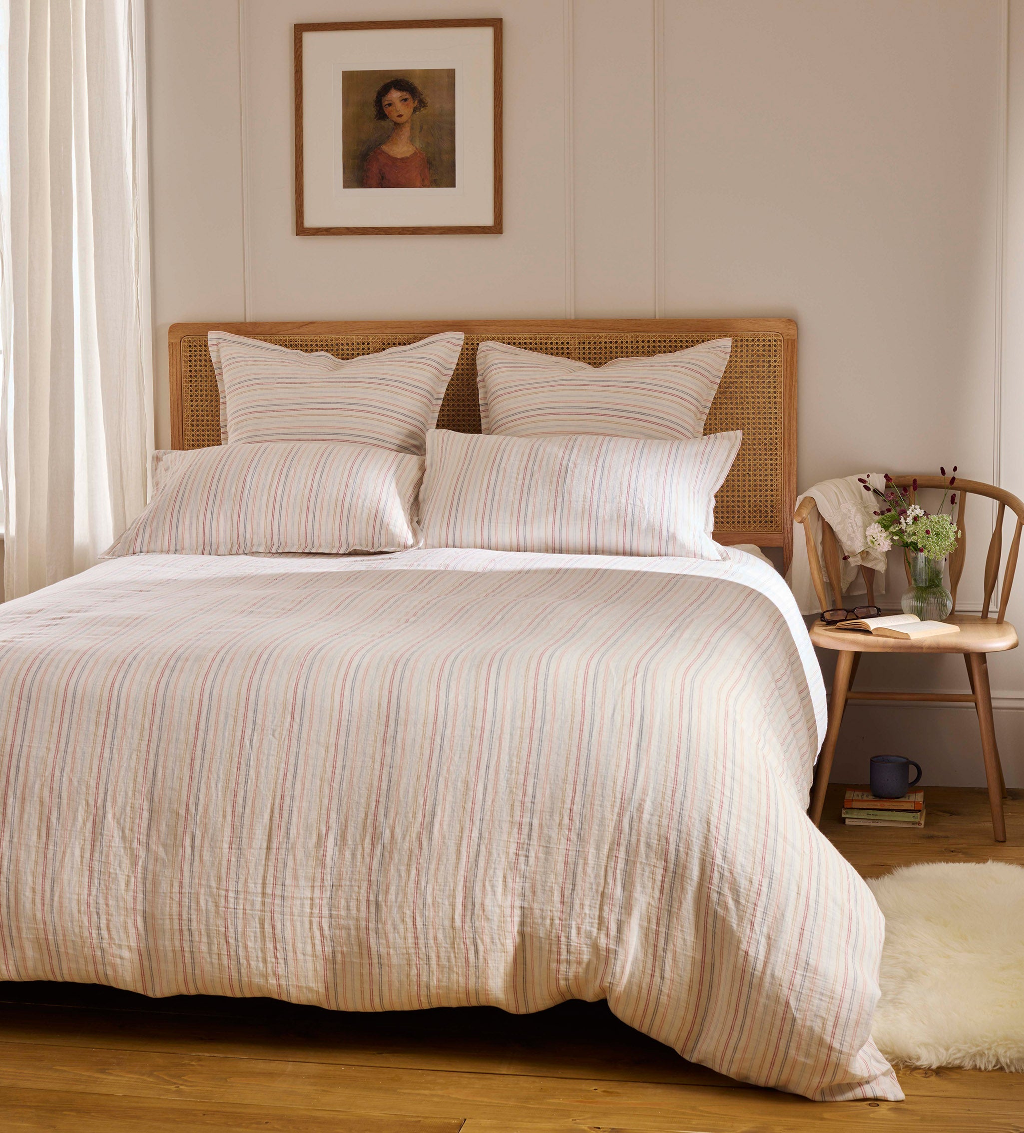 Olivia Stripe 100% Linen Bed Linen