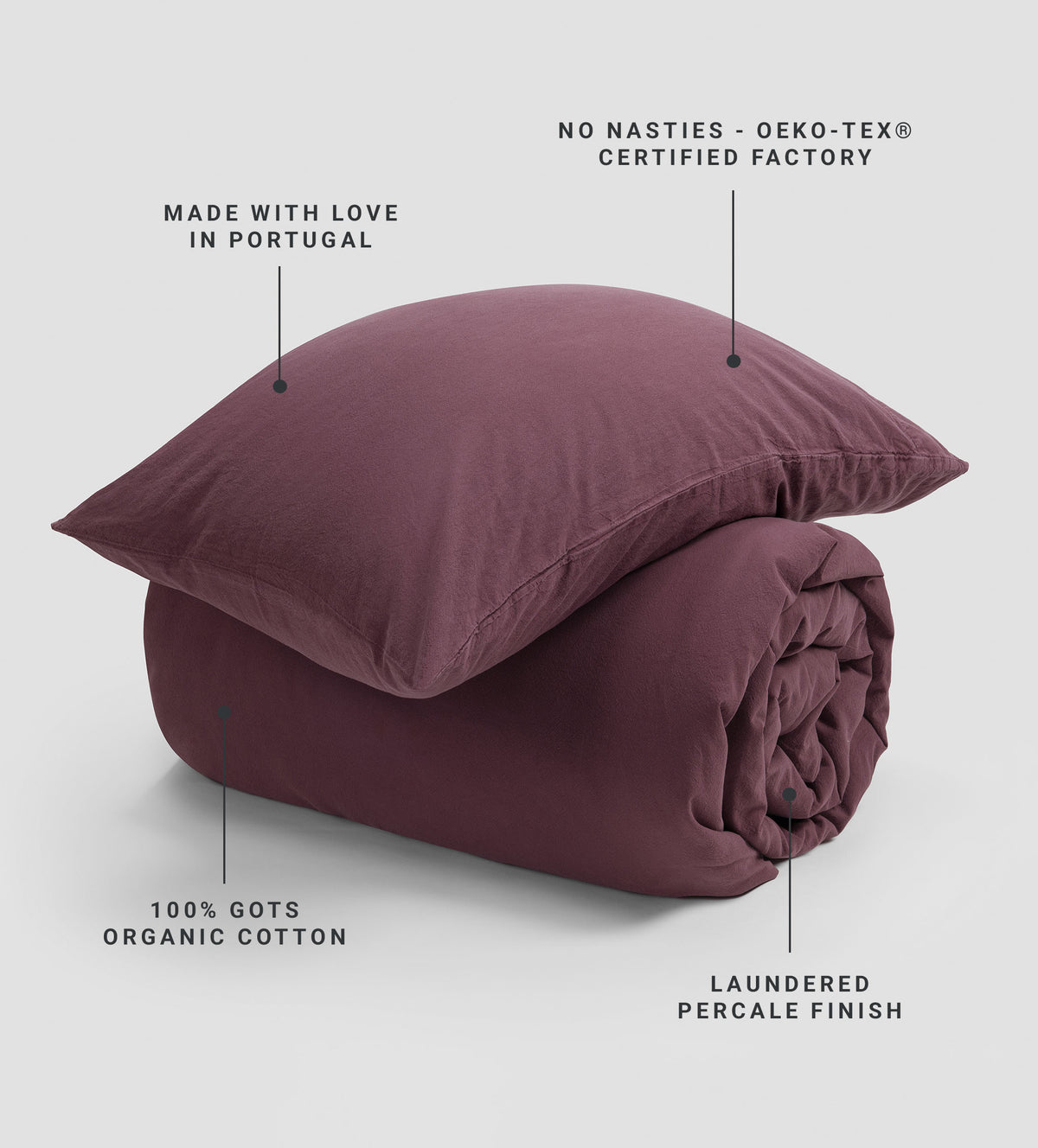 Plum Simply Organic Cotton Pillowcase
