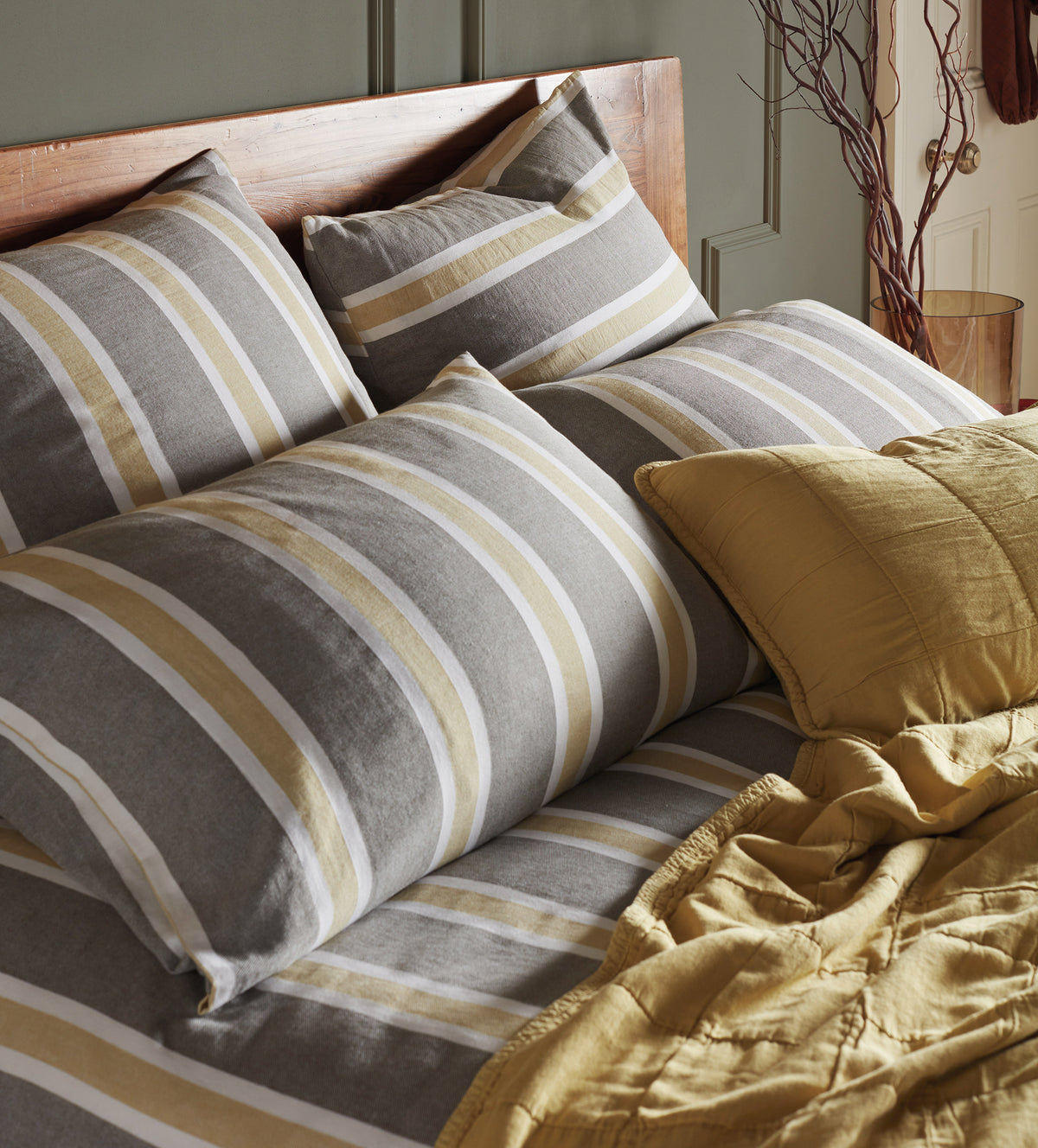 Sadie Stripe 100% Organic Cotton Pillowcase