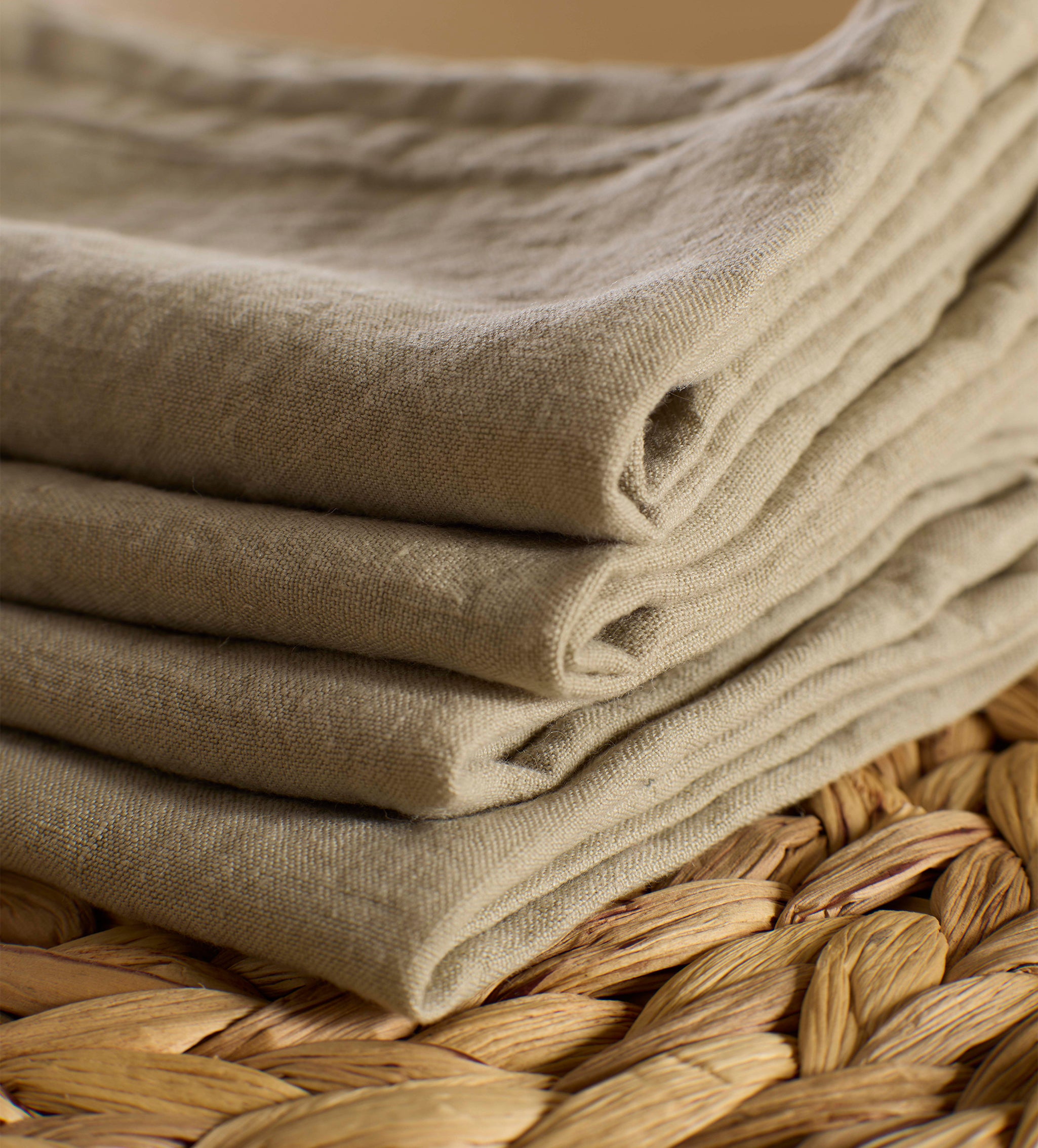 Soft Sage 100% Linen Napkins - Set of 4