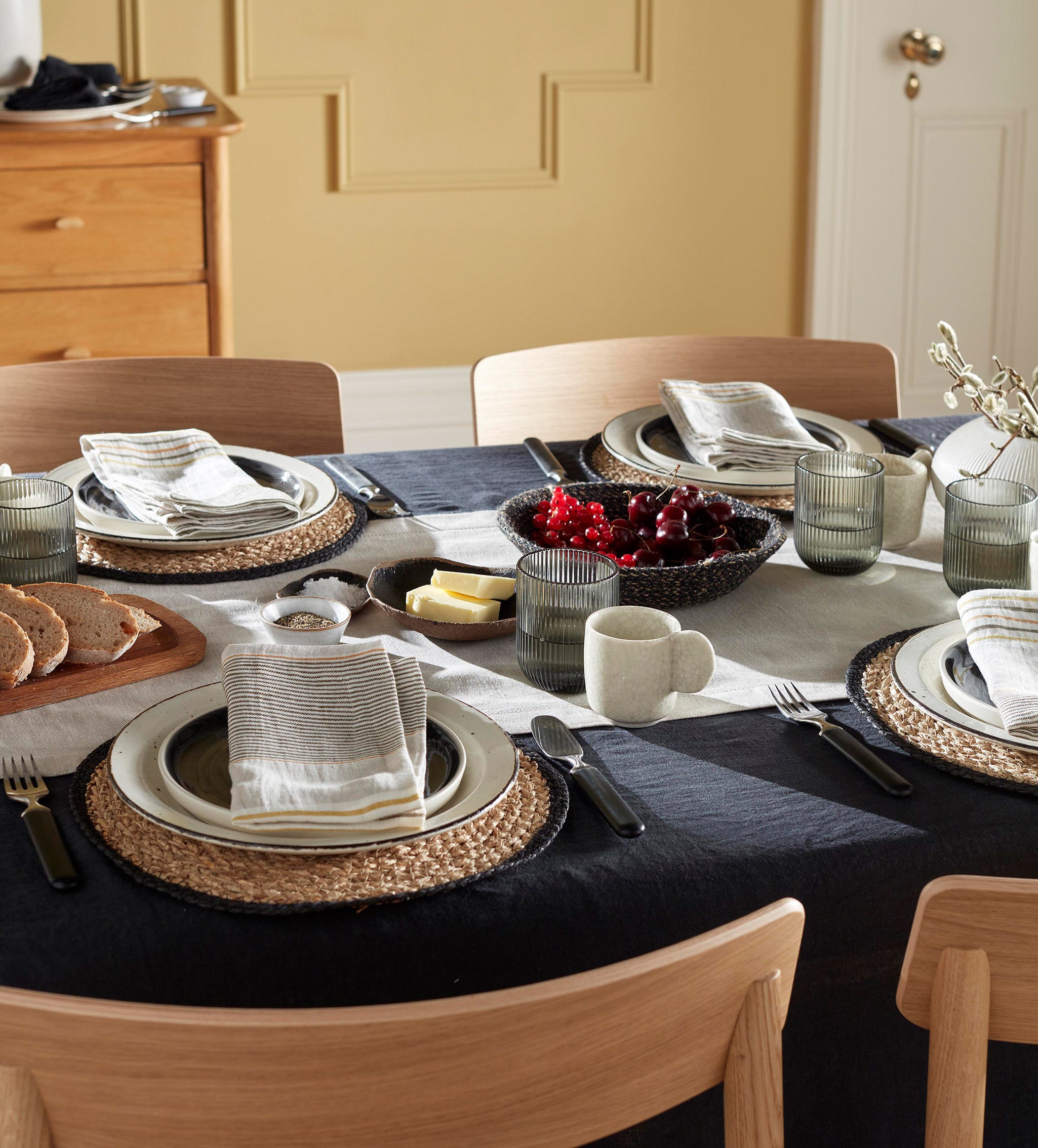 Soot 100% Linen Tablecloth
