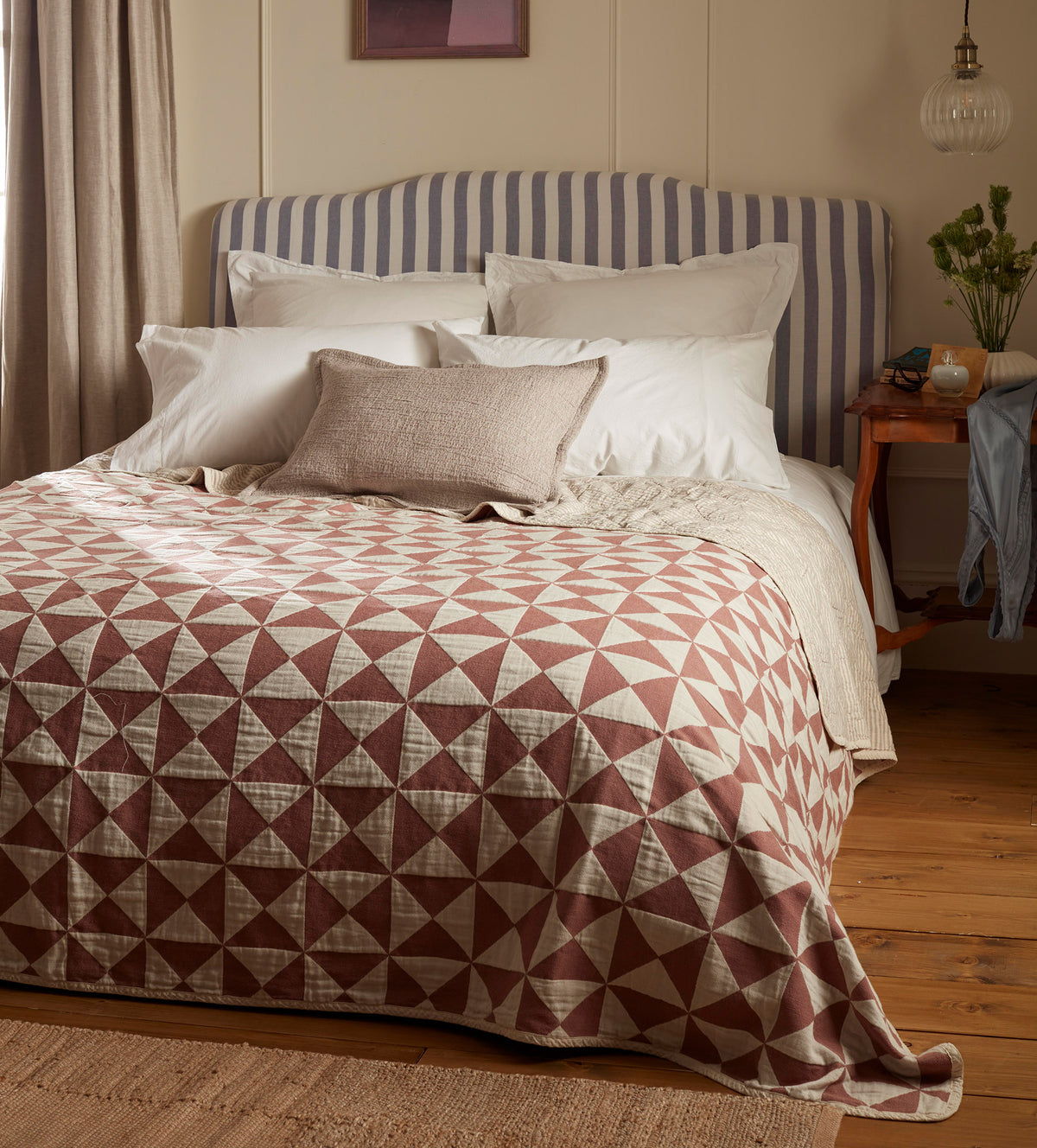 Rosewood Tilly 100% Organic Cotton Quilted Throw