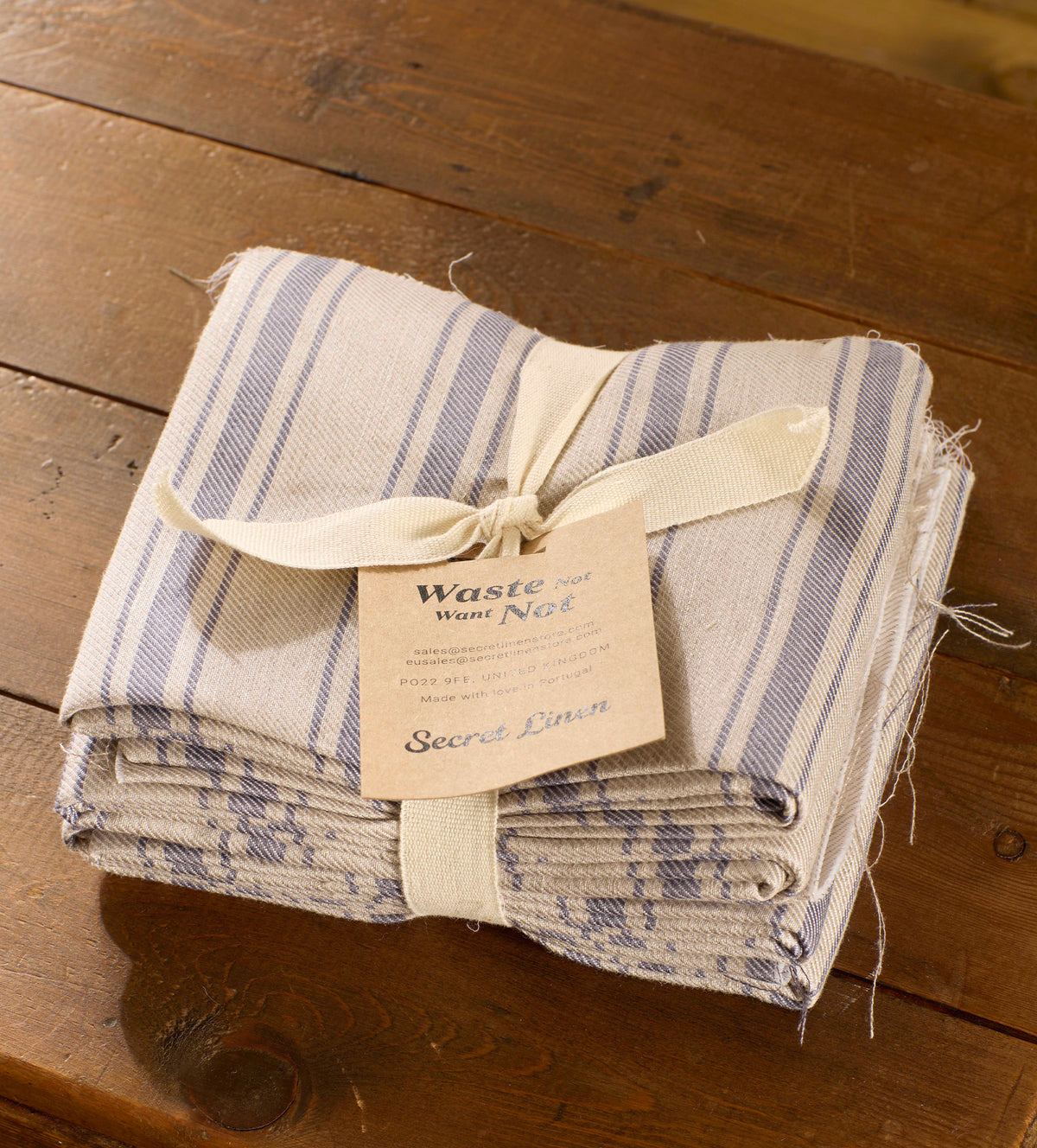 French Blue Stripe Twill Waste Not Want Not Parcel