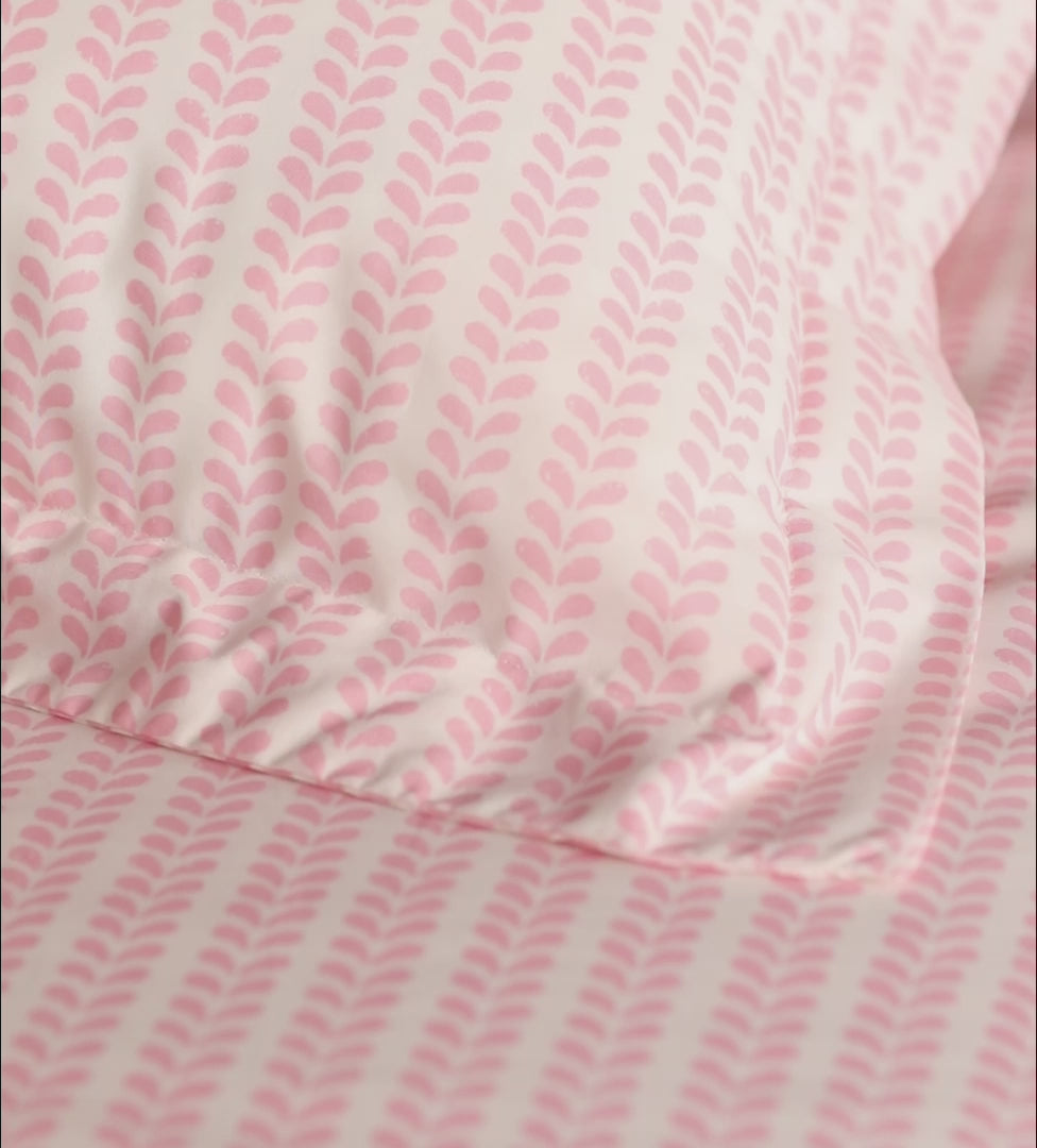 Molly Mahon Pink Bindi 100% Cotton Fitted Sheet