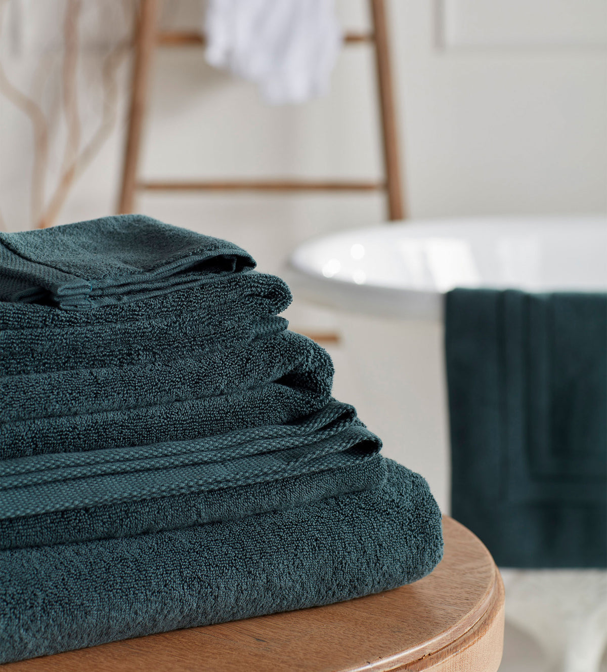 Darkest Spruce Luxury Organic 100% Cotton Towels