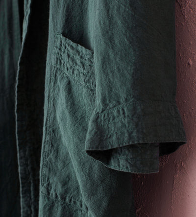 Darkest Spruce Layla 100% Linen Robe