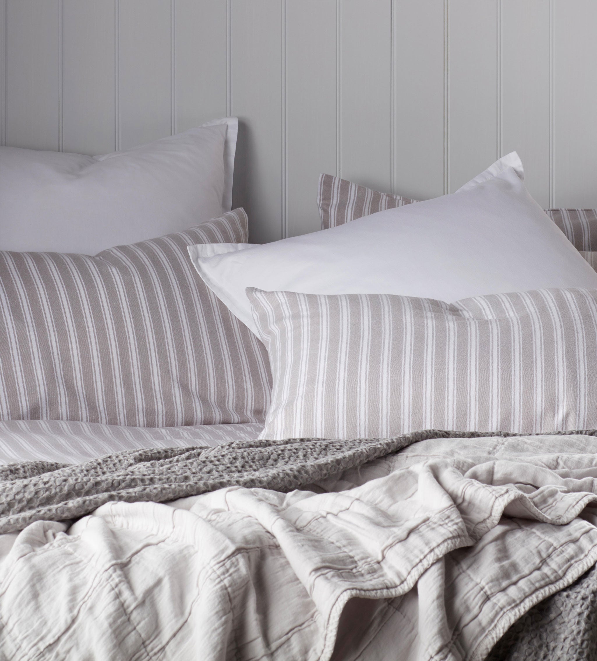 Grey Fred Brushed 100% Cotton Housewife Pillowcase