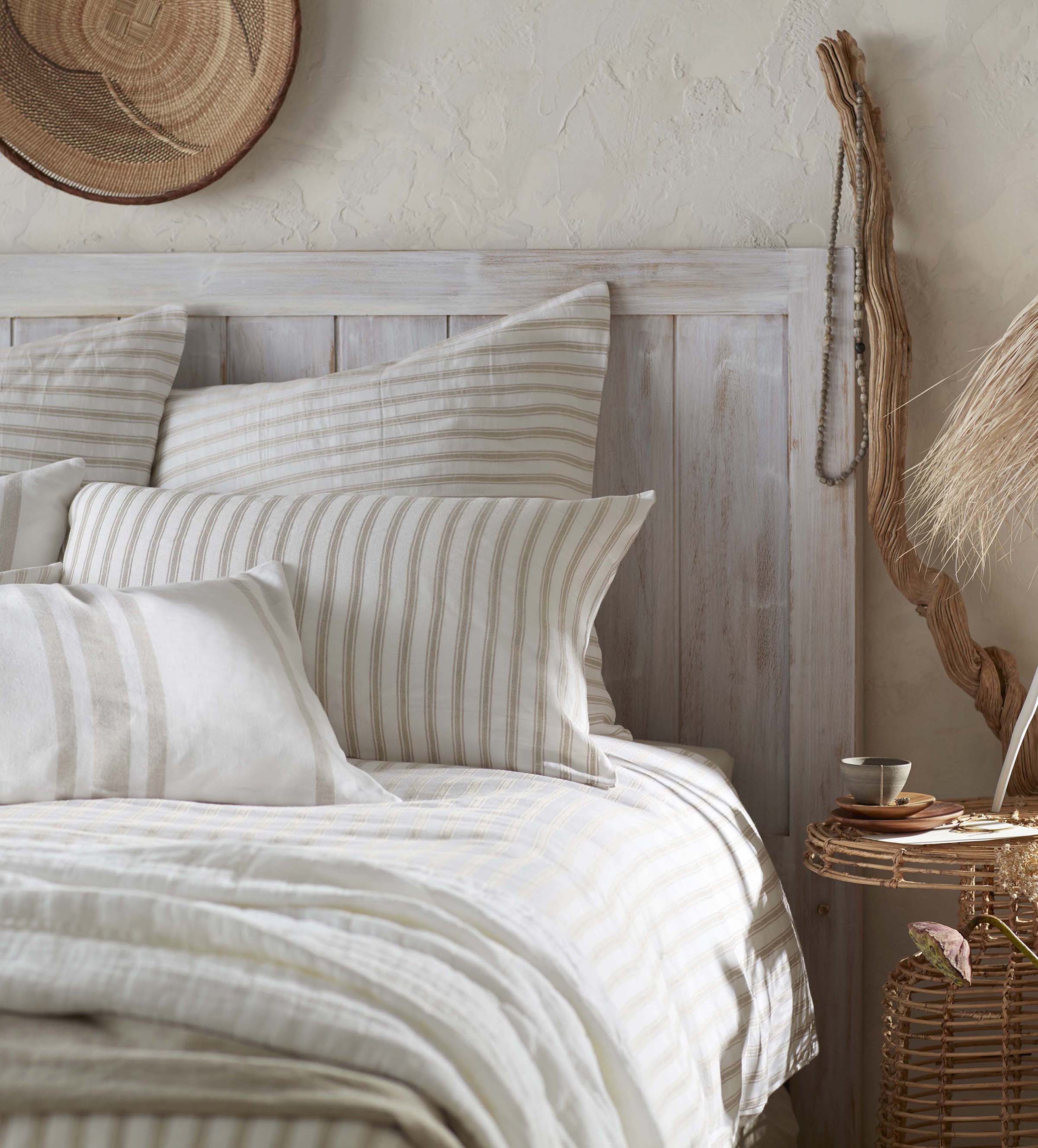 French Ticking Stripe Natural Pillowcase