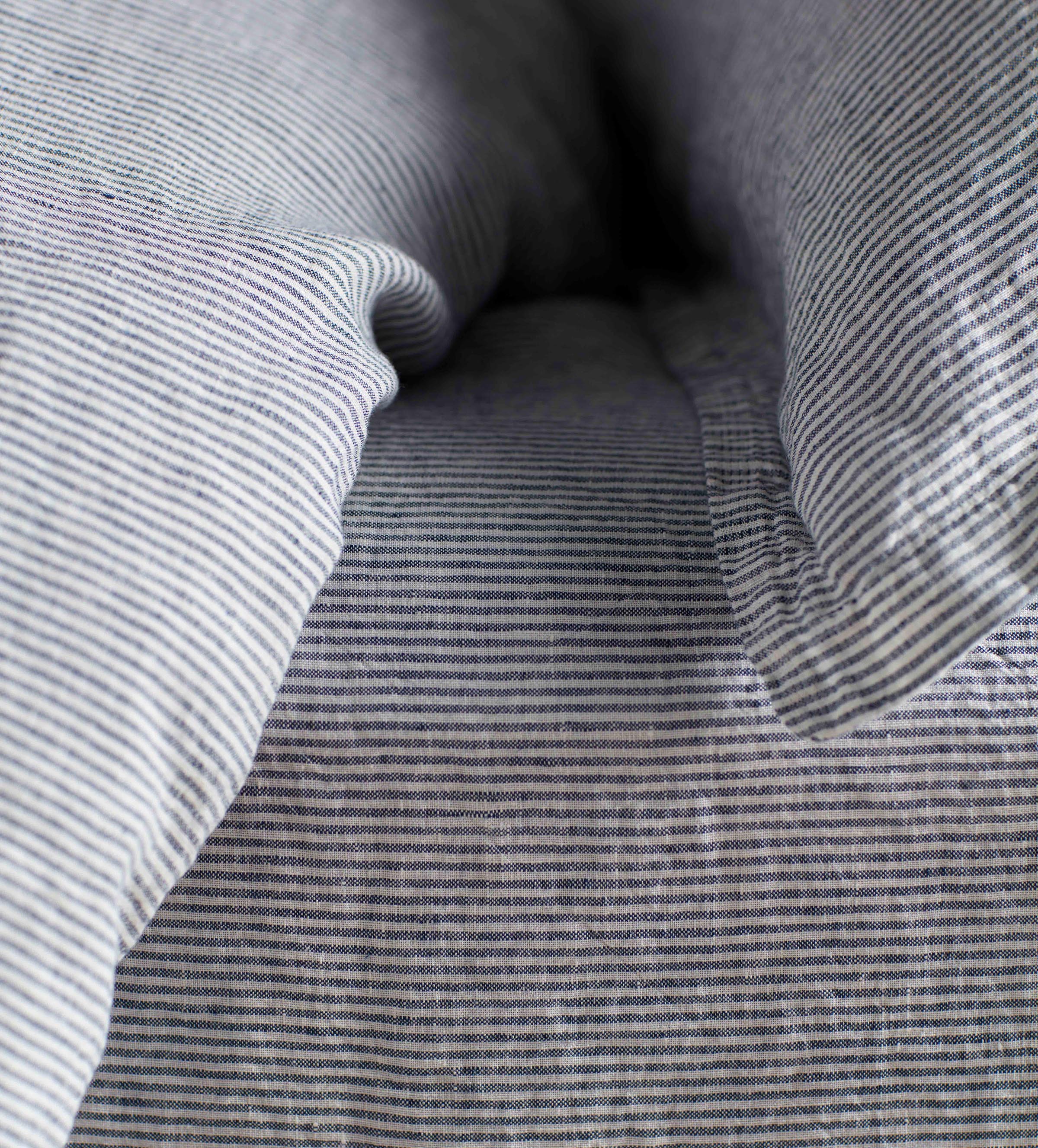 LINEN SID STRIPE FITTED SHEET
