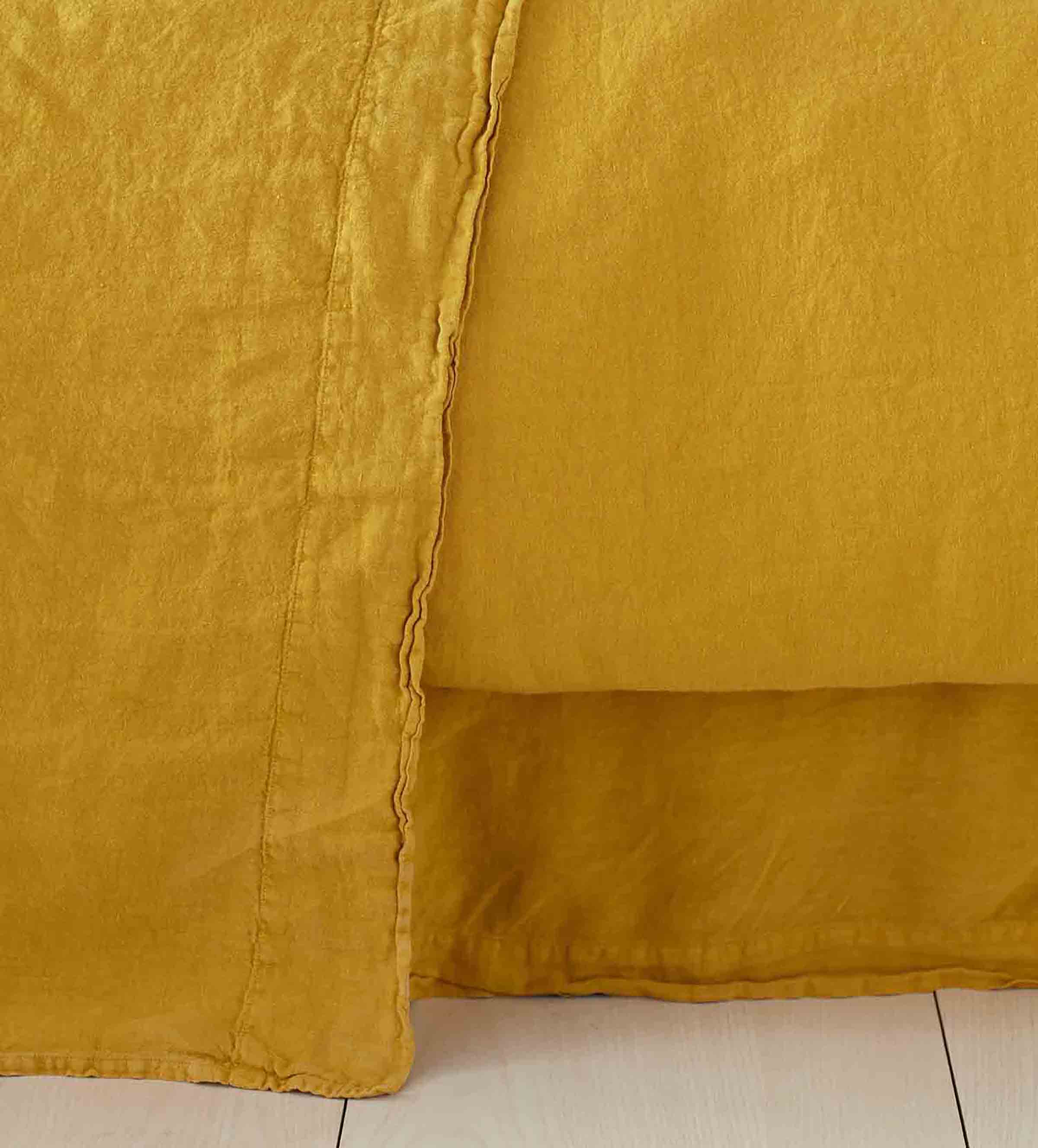 MUSTARD LINEN FLAT SHEET NEW 2