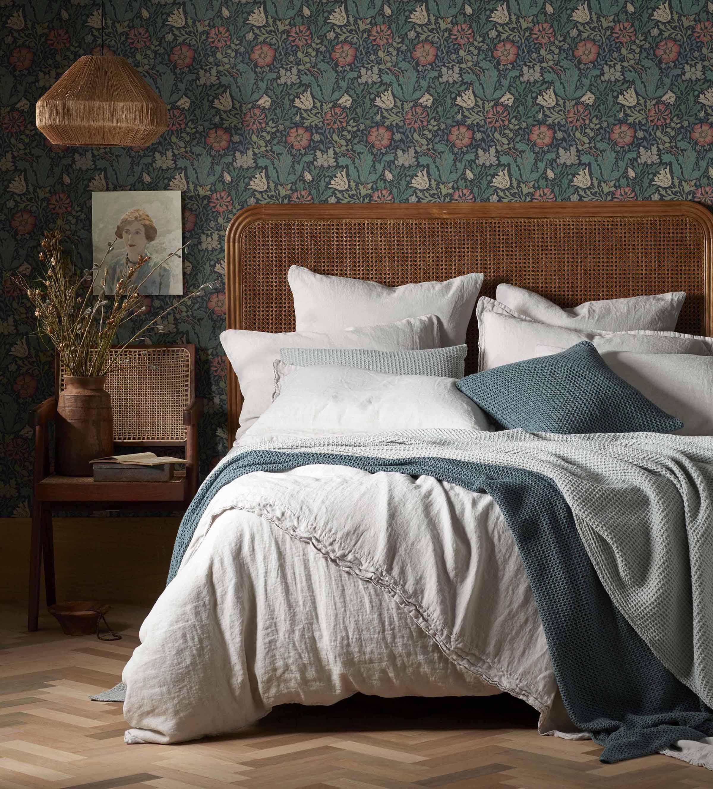 PEBBLE GREY LINEN BED LINEN NEW