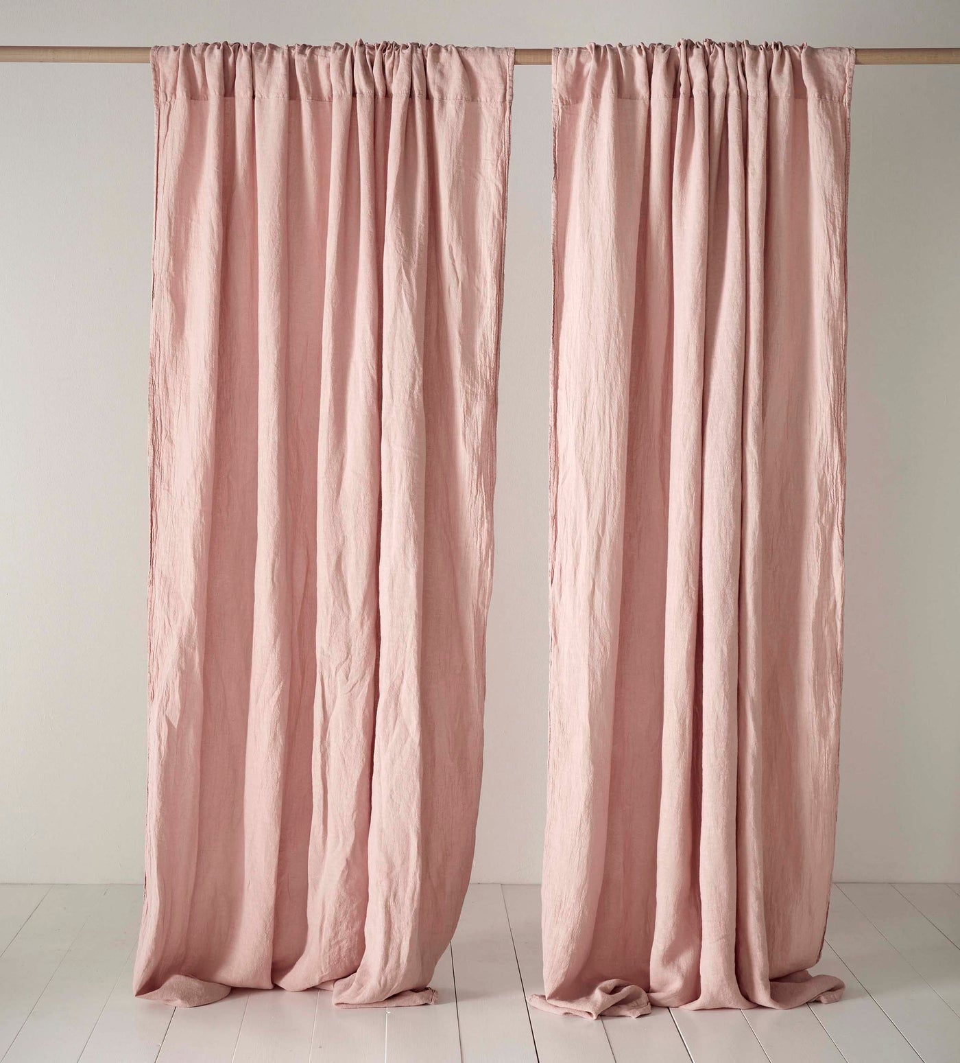 Blush Pink 100% Linen Curtains