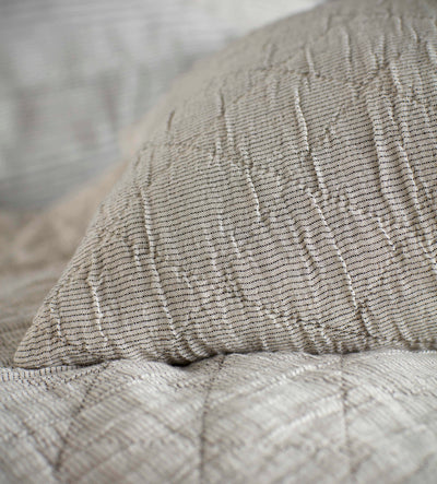 Black And Natural Stripe Bed Throw Detail